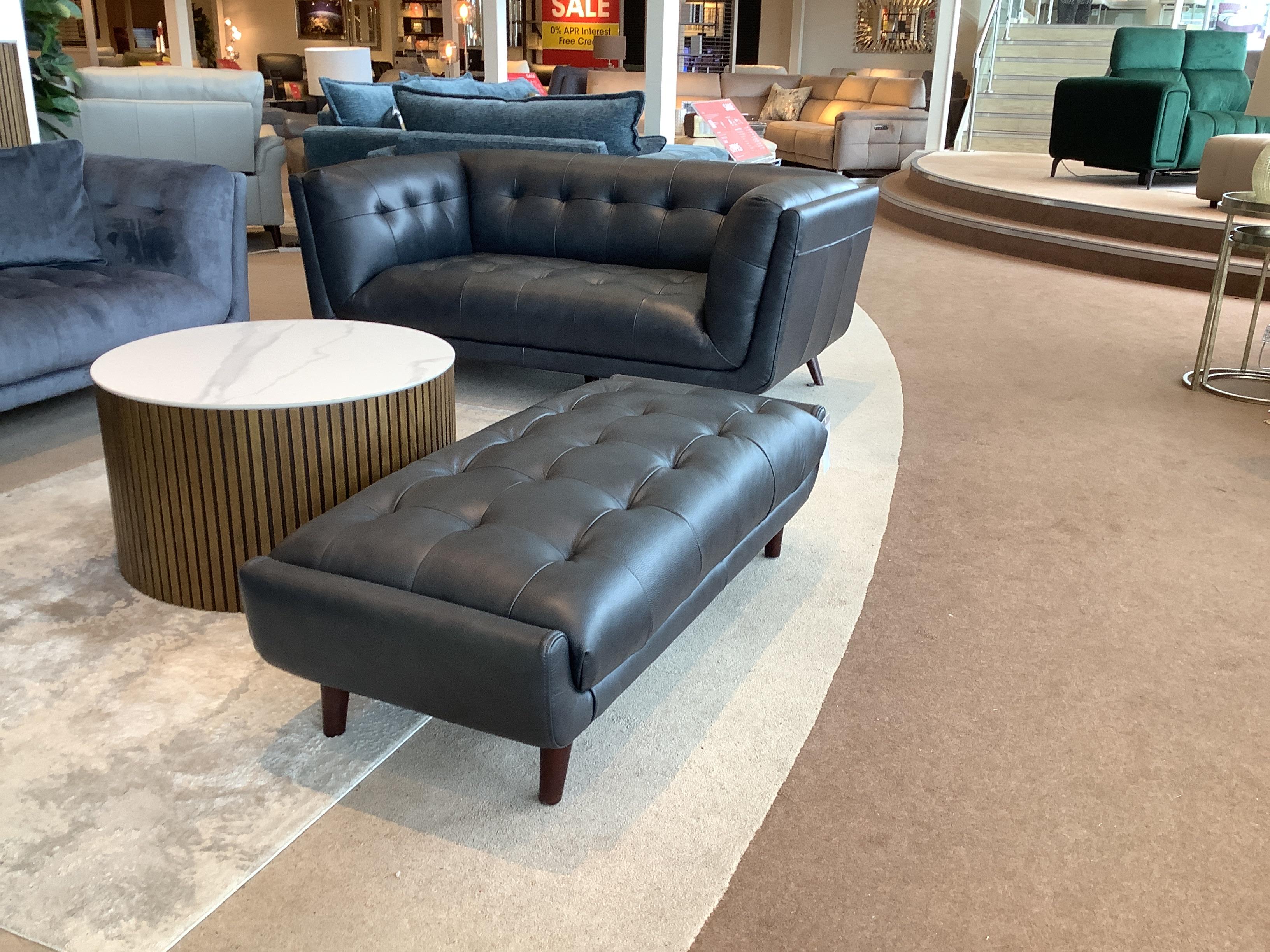 Rene 2 seater sofa & footstool in  on Furniture Village