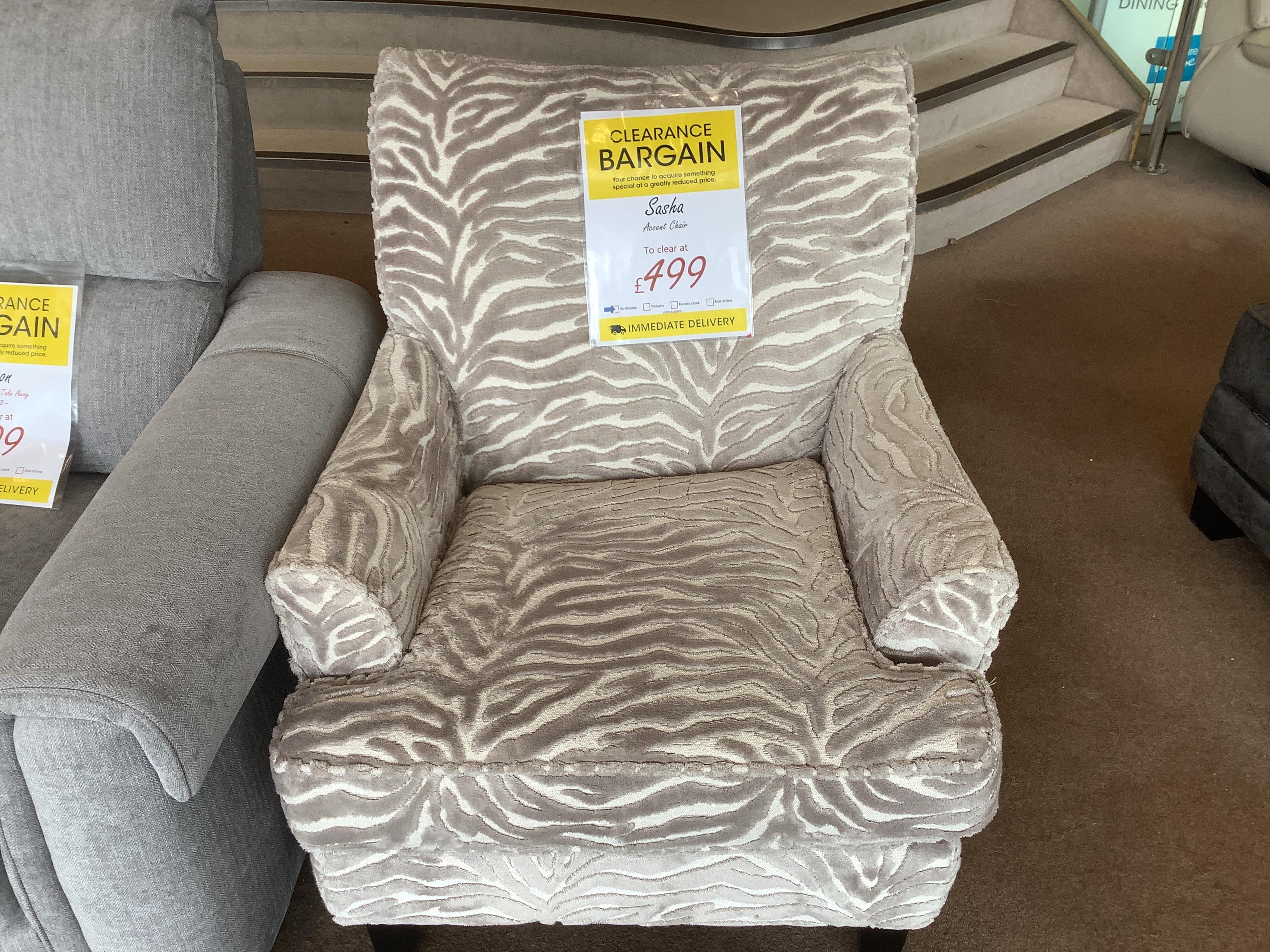 Sasha Accent Chair in  on Furniture Village