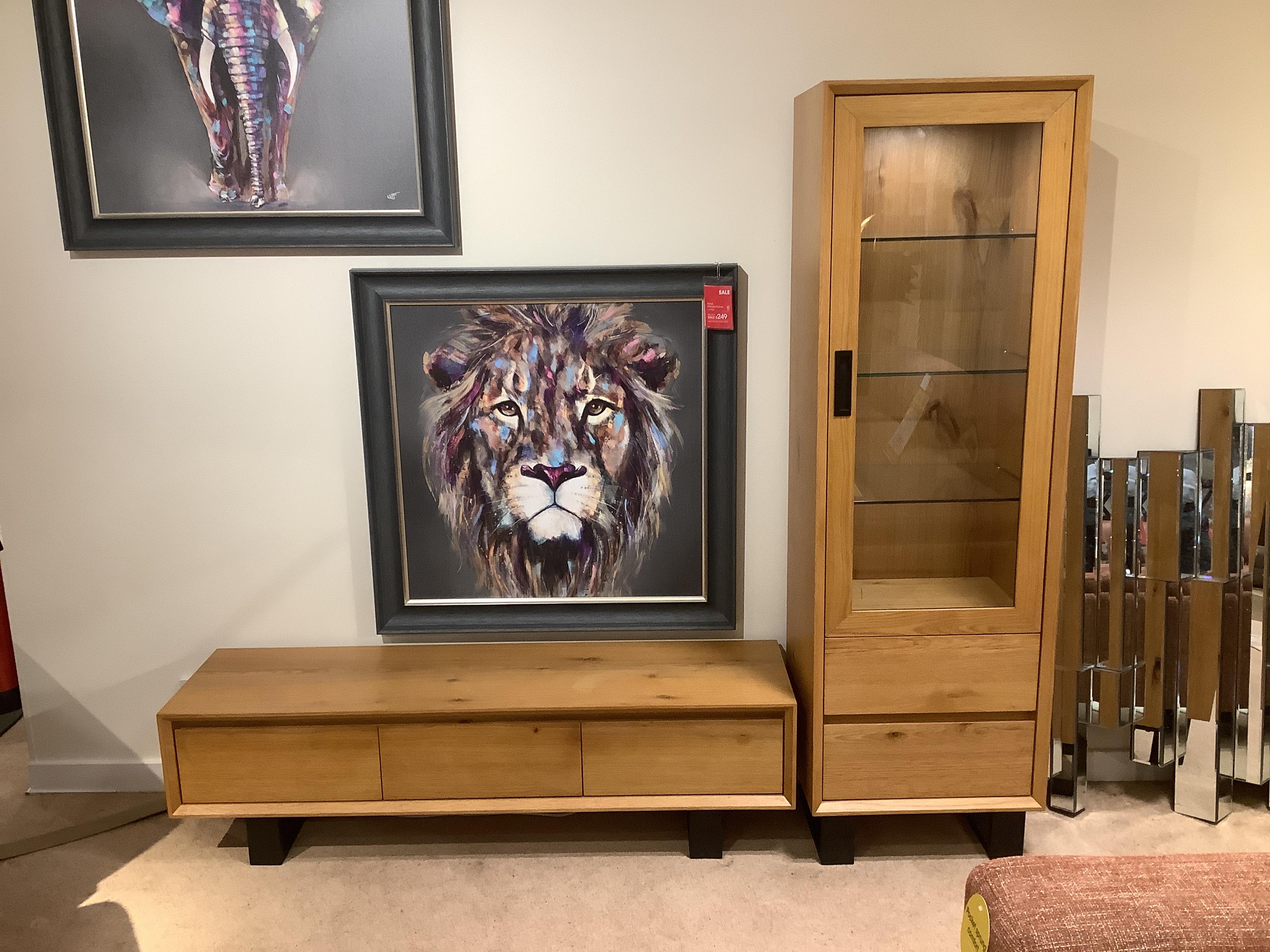 Aydin TV unit @ 1 door curio in  on Furniture Village
