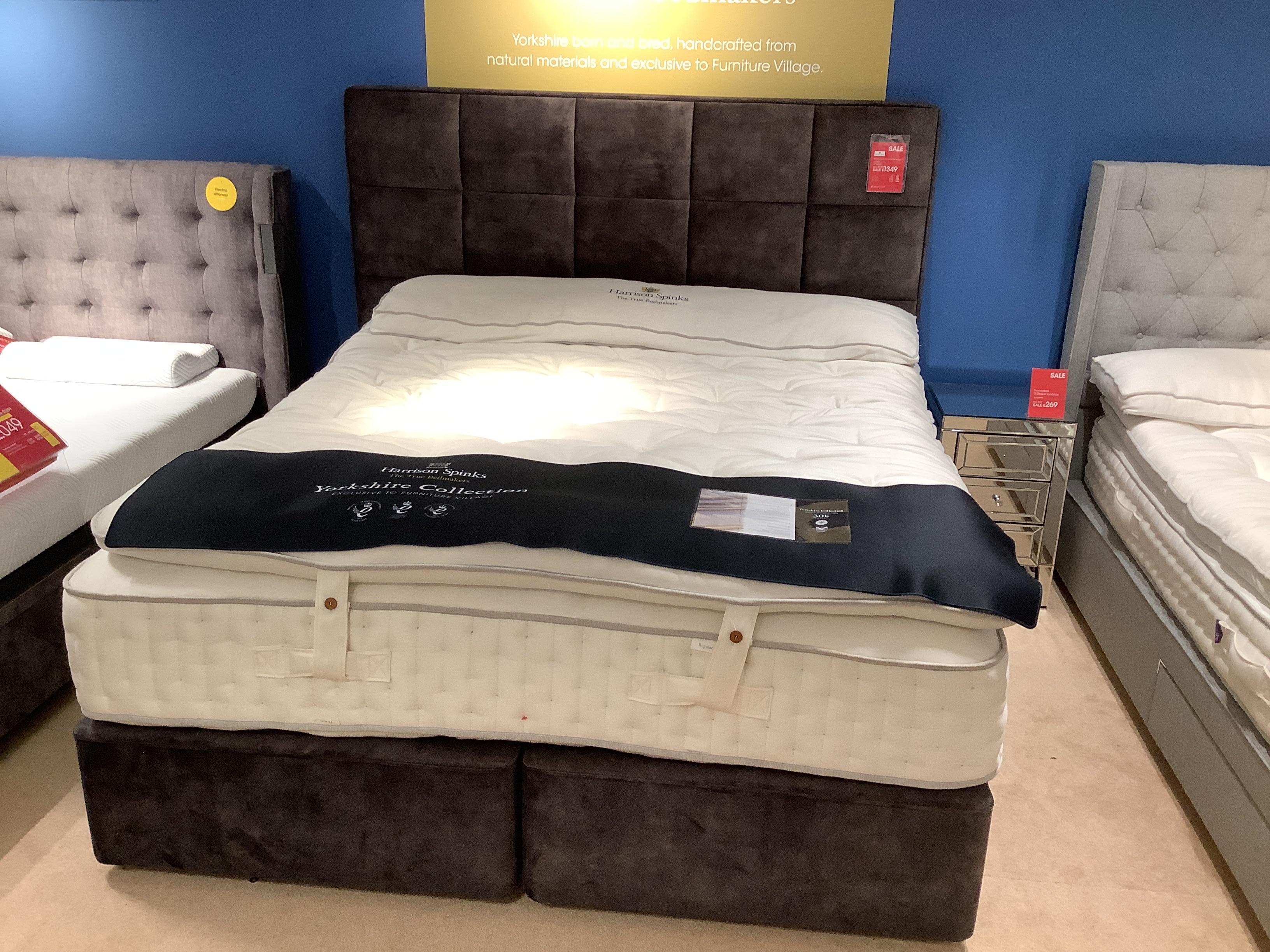 Harrison Spinks Yorkshire 30k 6’ 4Drw divan set inc H/B in  on Furniture Village