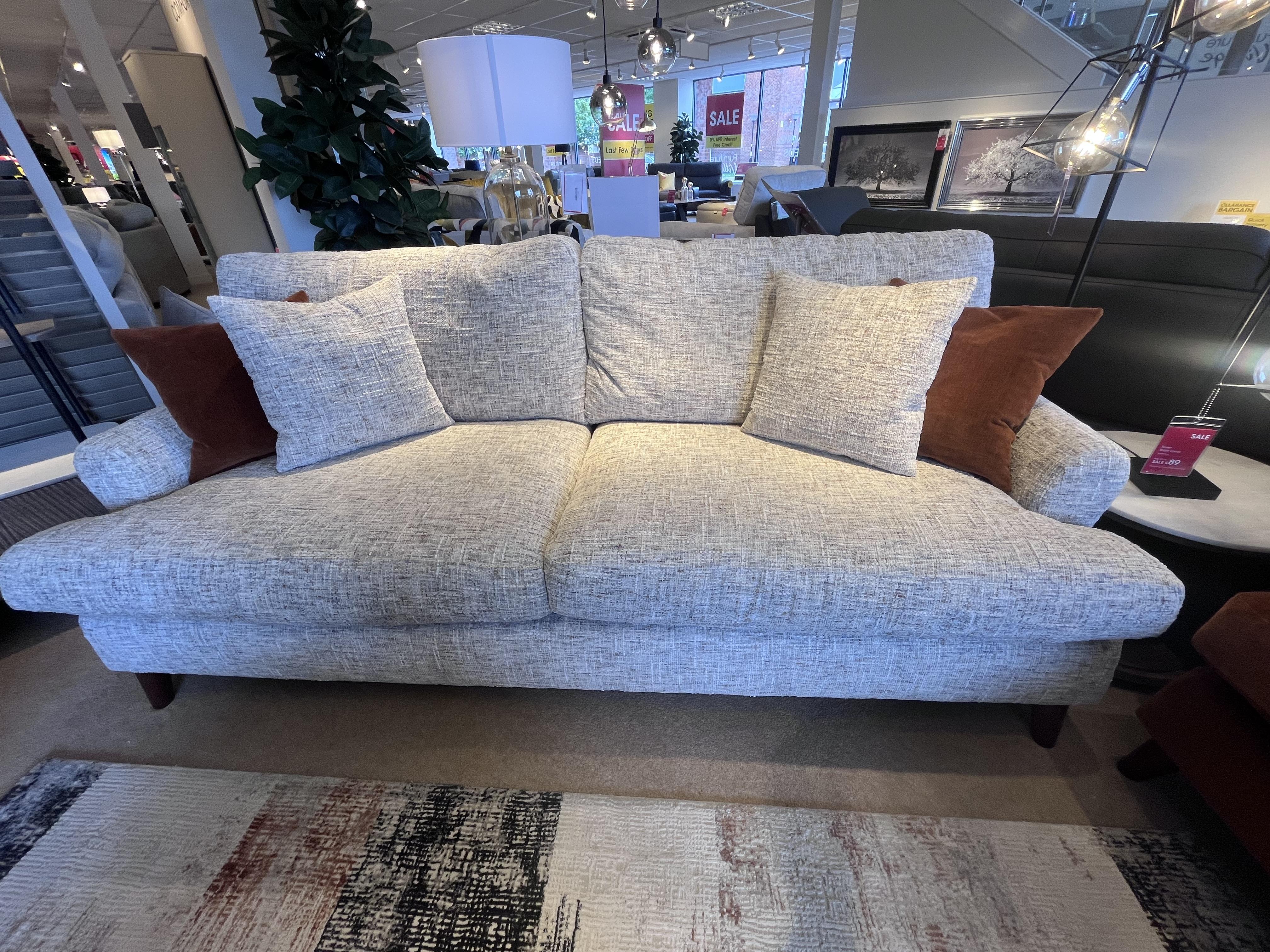 Jackson 4 seater sofa, 3 seater sofa, chair, and footstool in  on Furniture Village