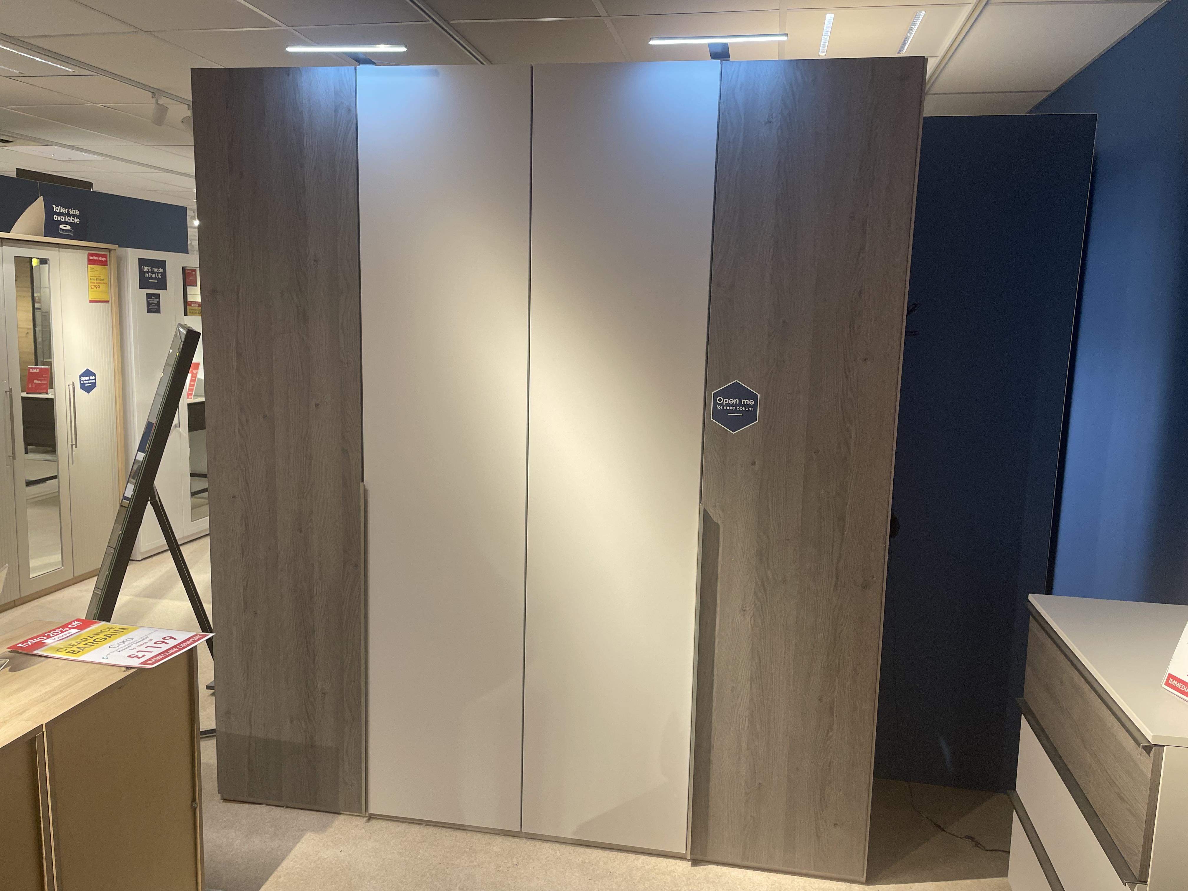 Cora 4 door hinged wardrobe in  on Furniture Village