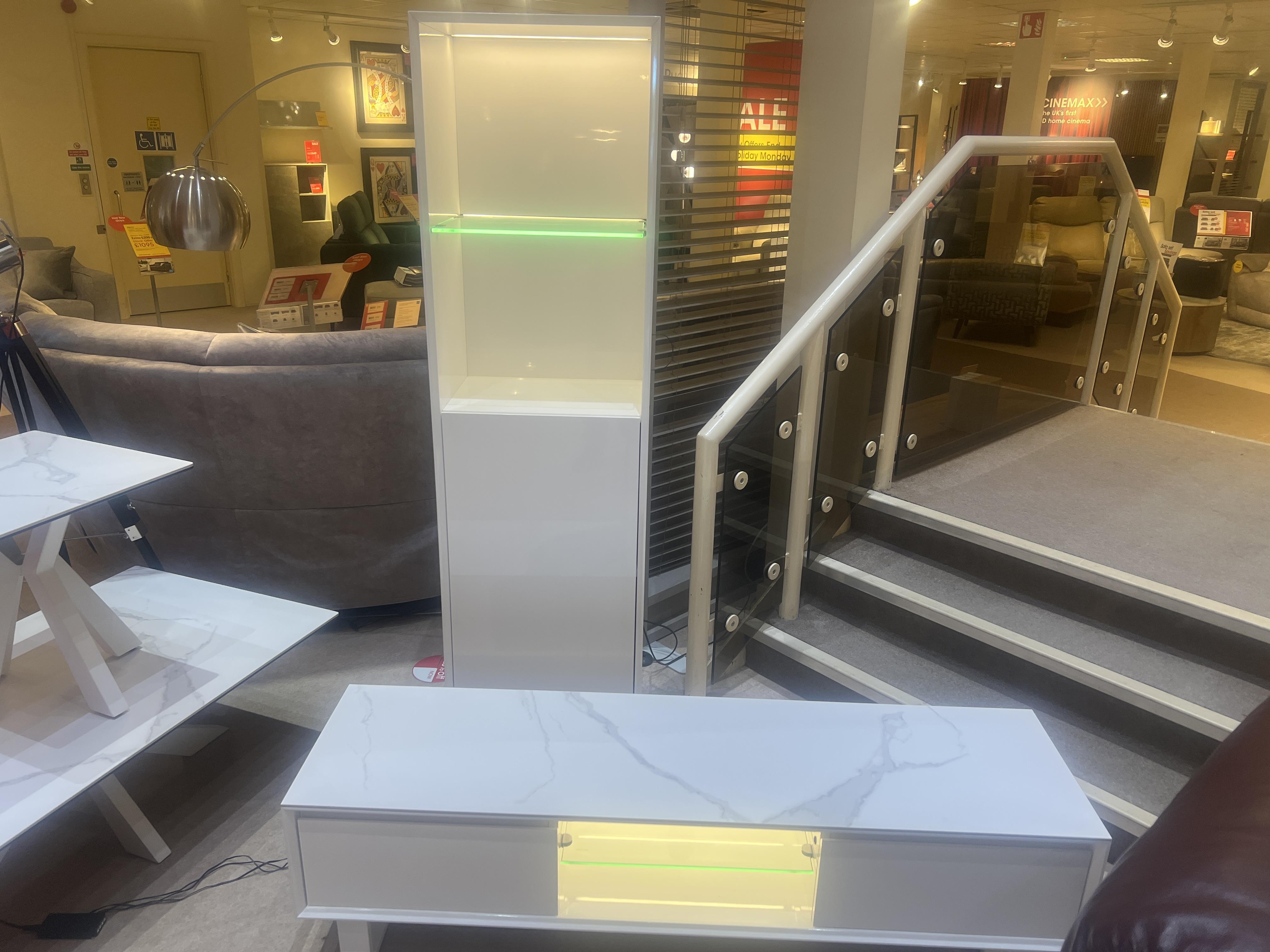 Glacier Curio &TV Unit in  on Furniture Village