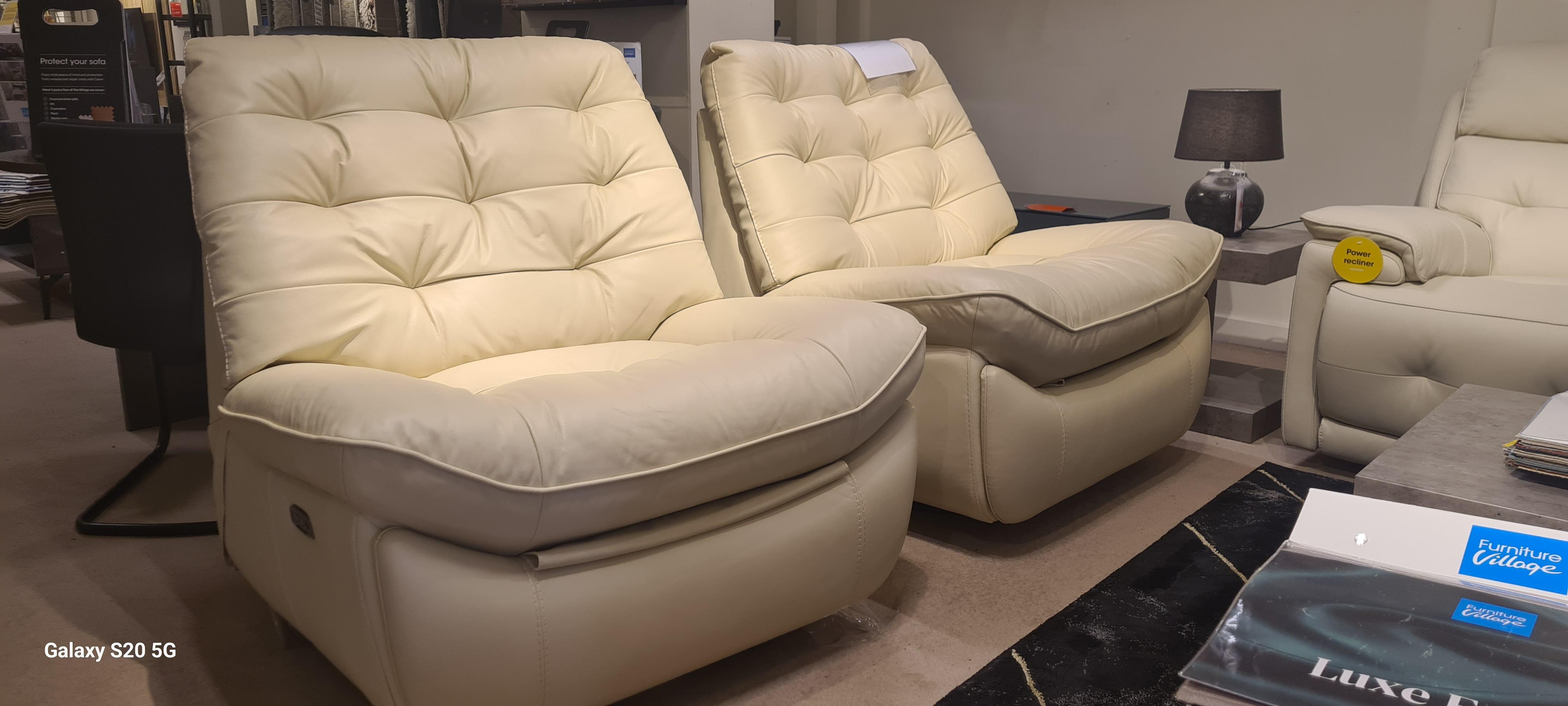 2 x Ozzy swivel rocking power recliner chairs in  on Furniture Village