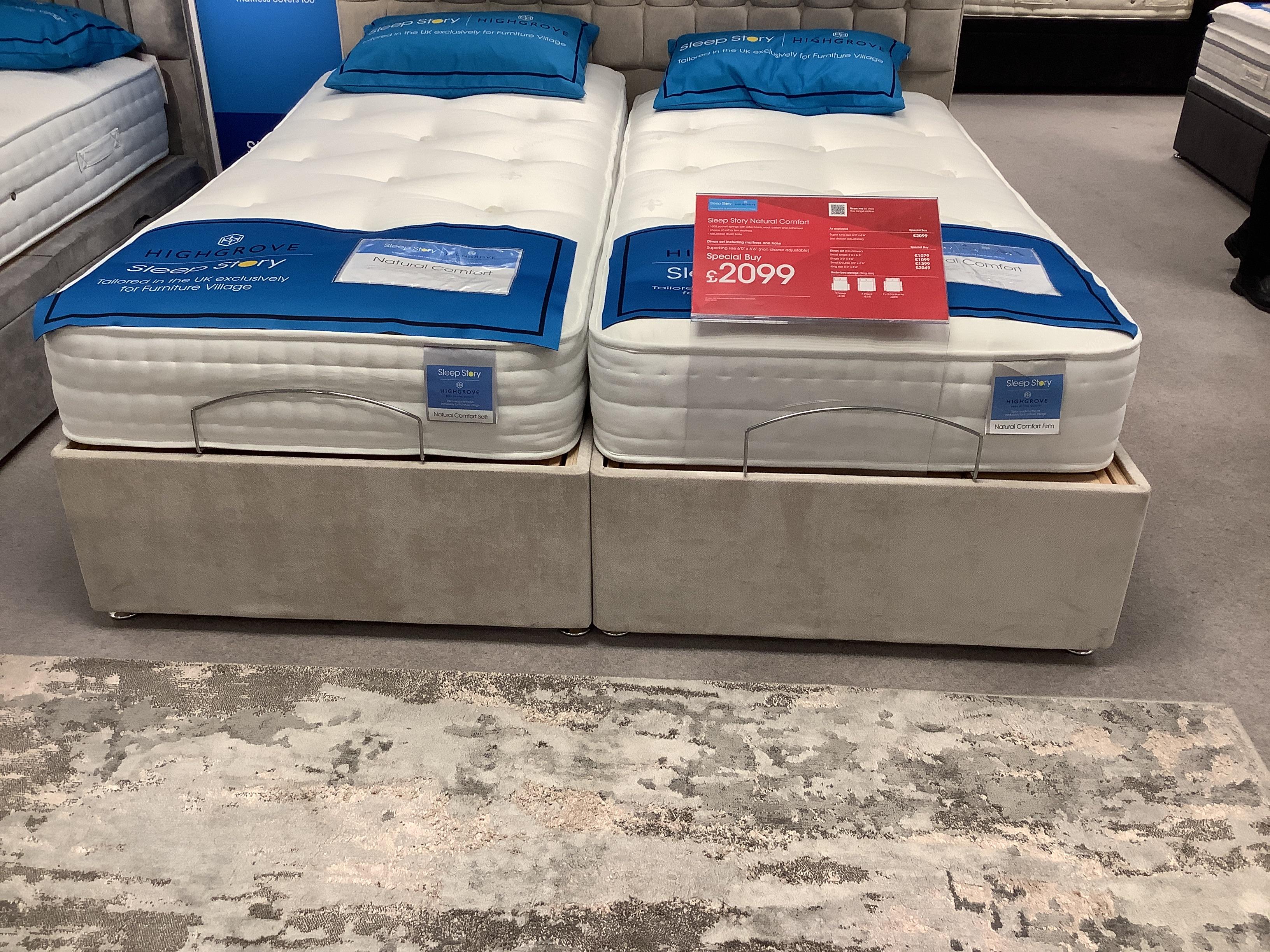 Natural Comfort Double Adjustable Bed in  on Furniture Village