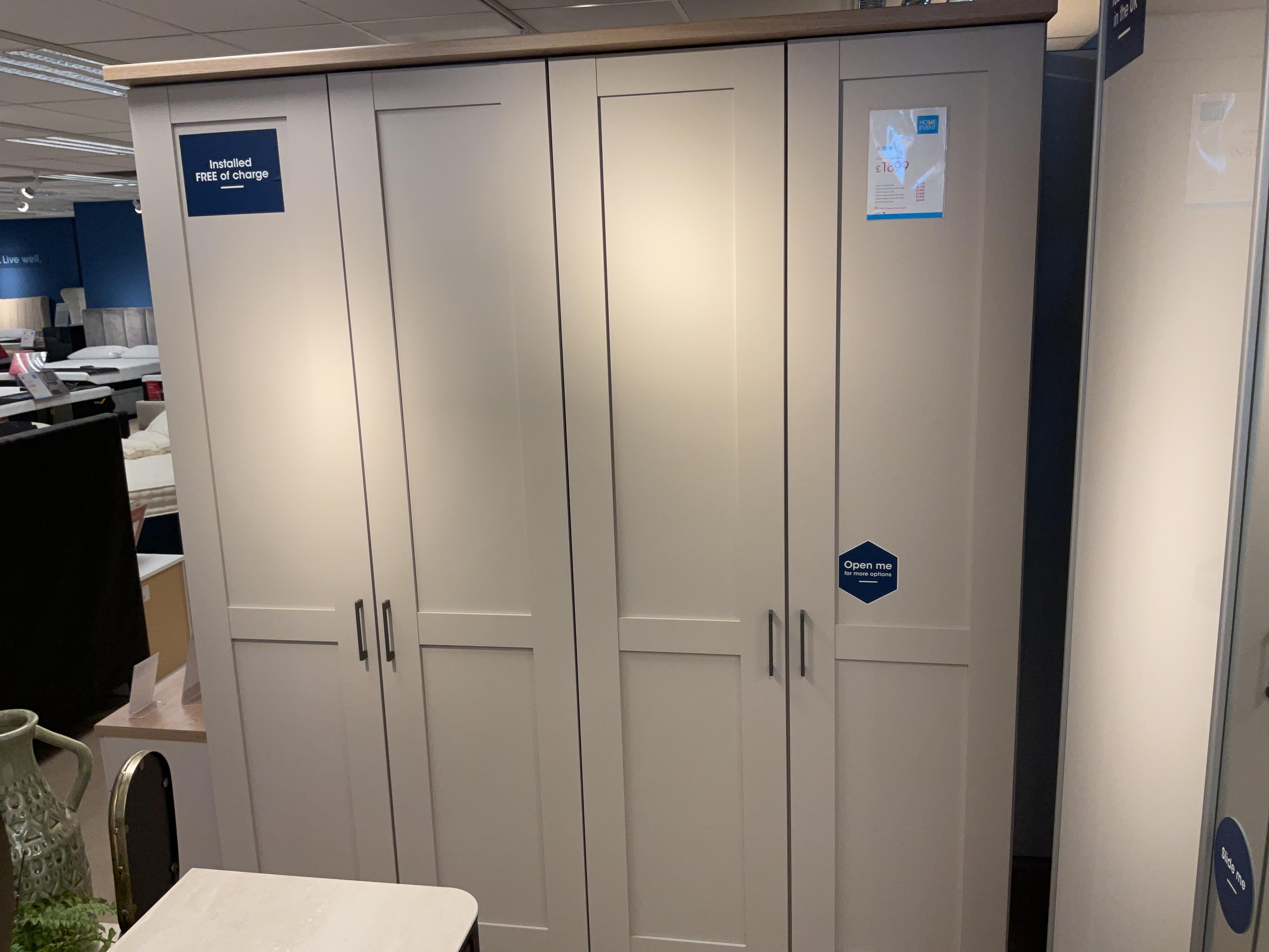 Adeline 4 door wardrobe in  on Furniture Village
