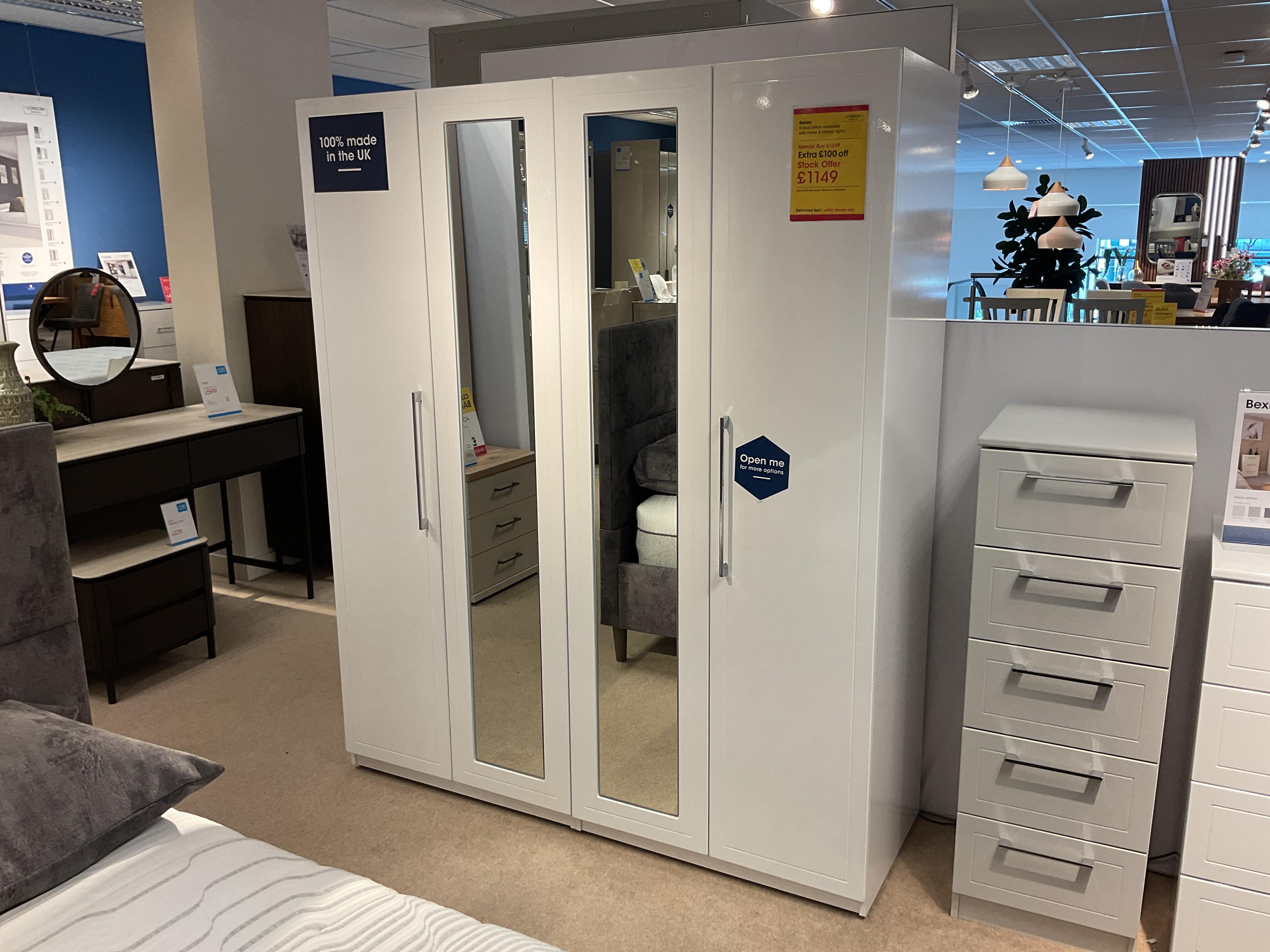 Bexley 4 door bi-fold wardrobe in  on Furniture Village