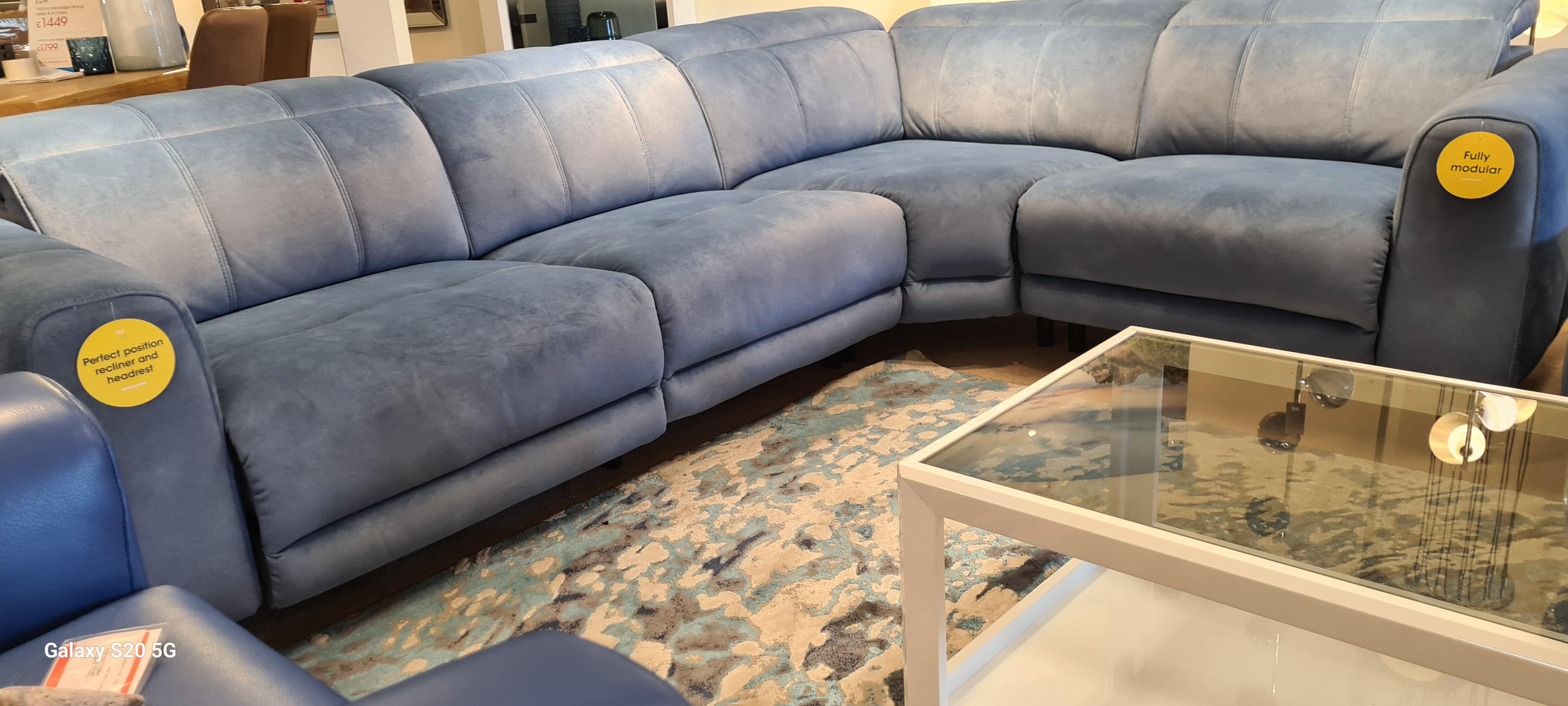 Ezrq corner group and footstool in  on Furniture Village