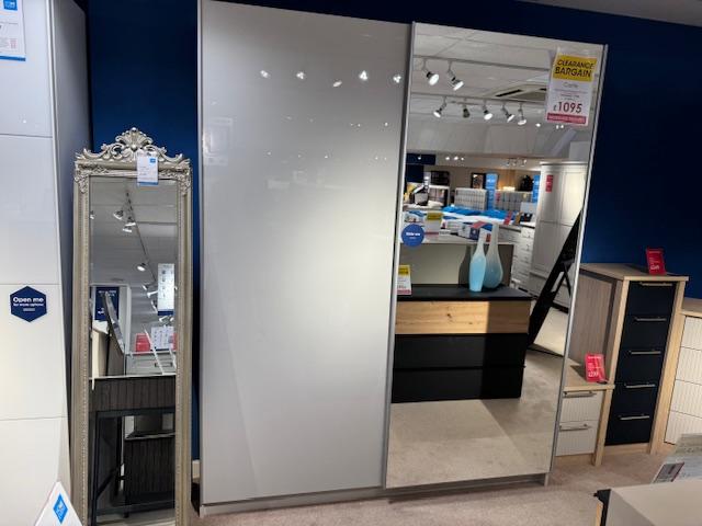 Castle 180cm Sliding Wardrobe with Mirror in  on Furniture Village