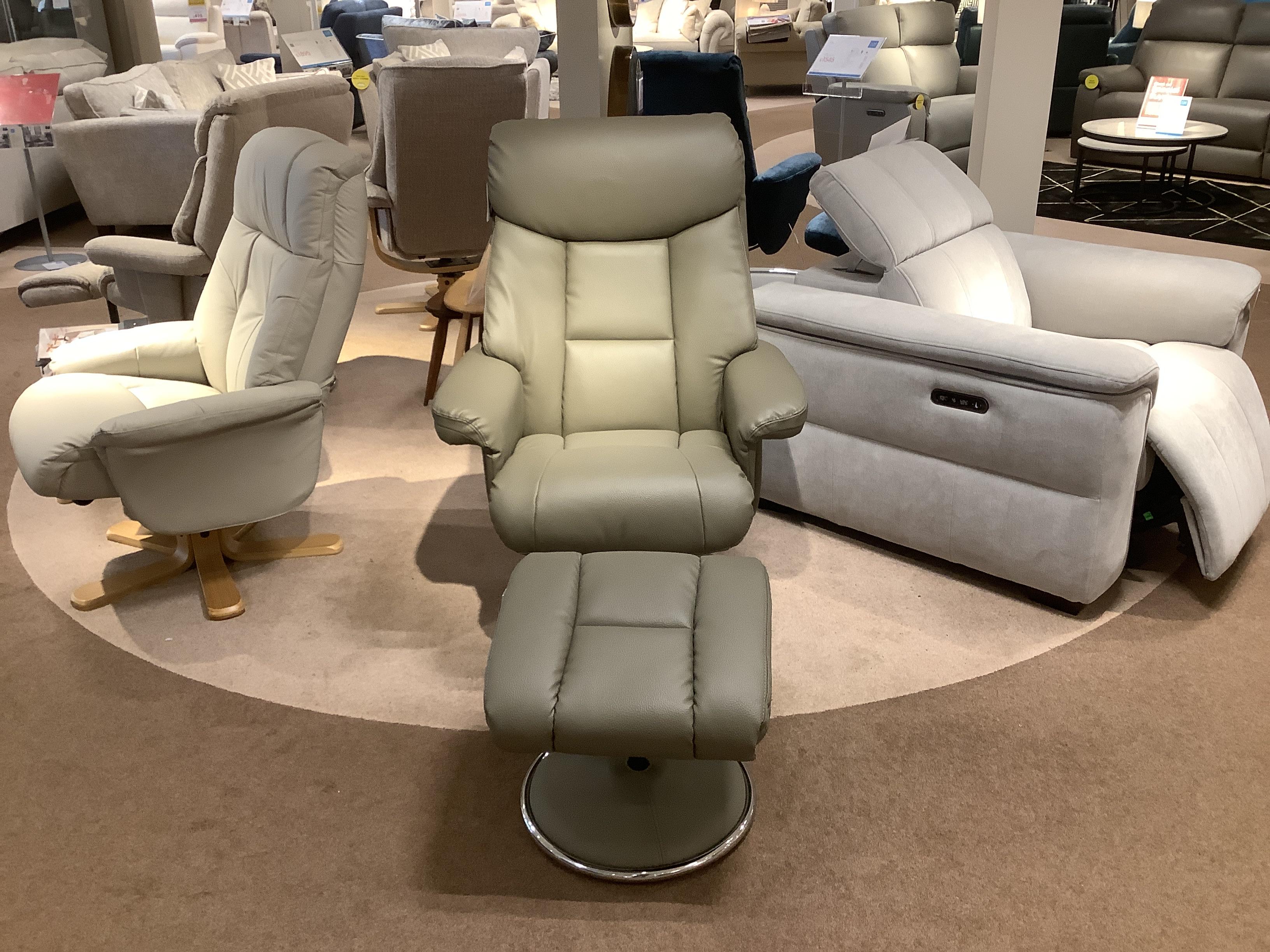 Bruges reclining chair & stool in  on Furniture Village