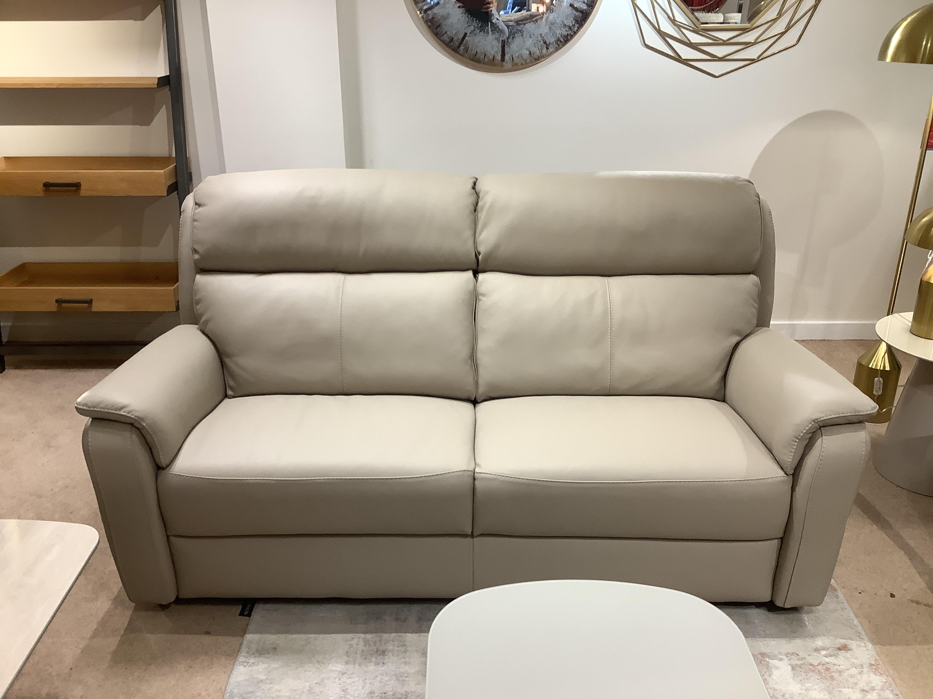 Vito 3 seater static leather sofa in  on Furniture Village