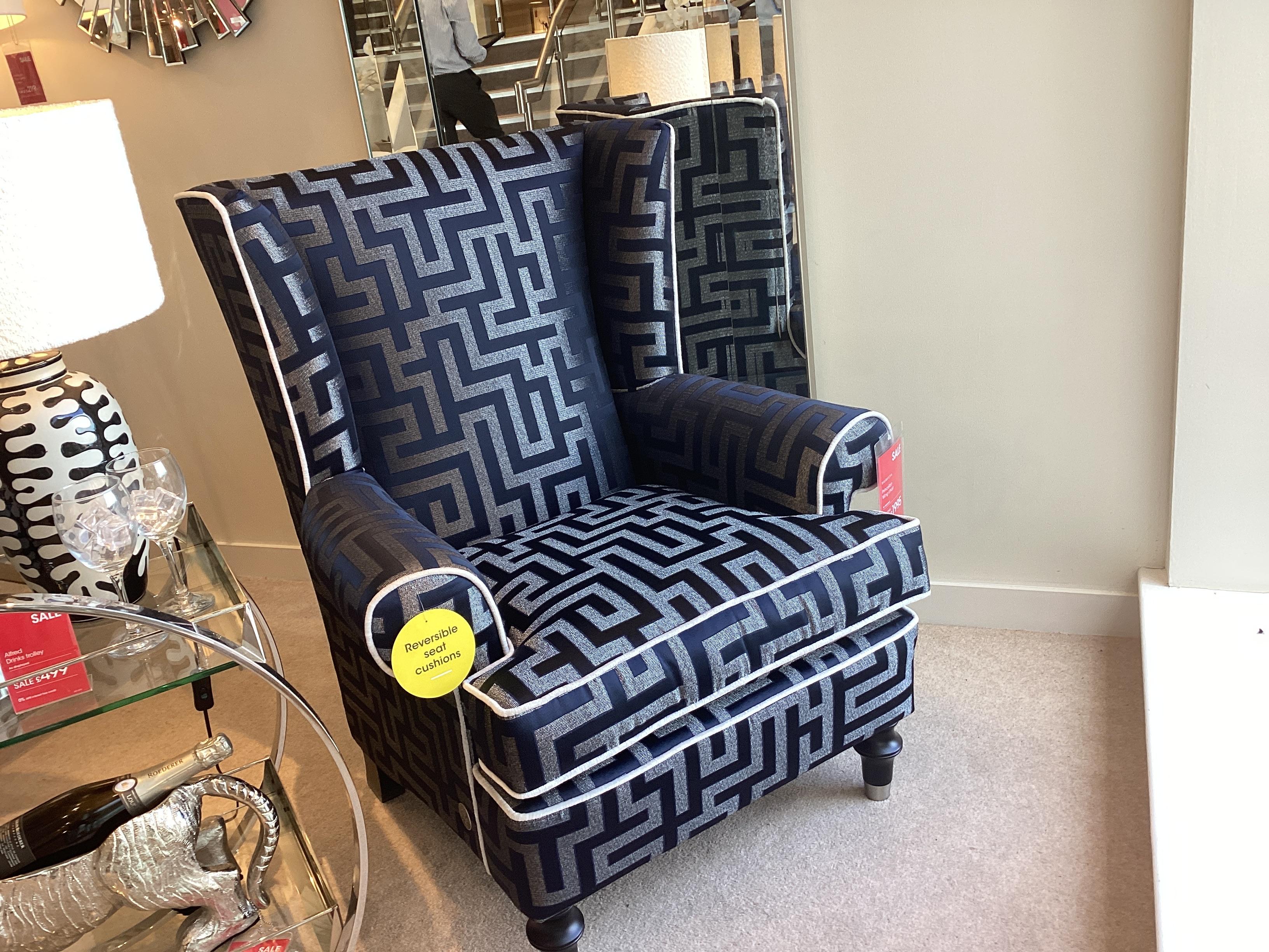 Princeton wing chair in  on Furniture Village