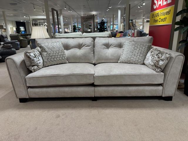 Ariana 4 Seater Fabric Classic Back Split Frame Sofa in  on Furniture Village