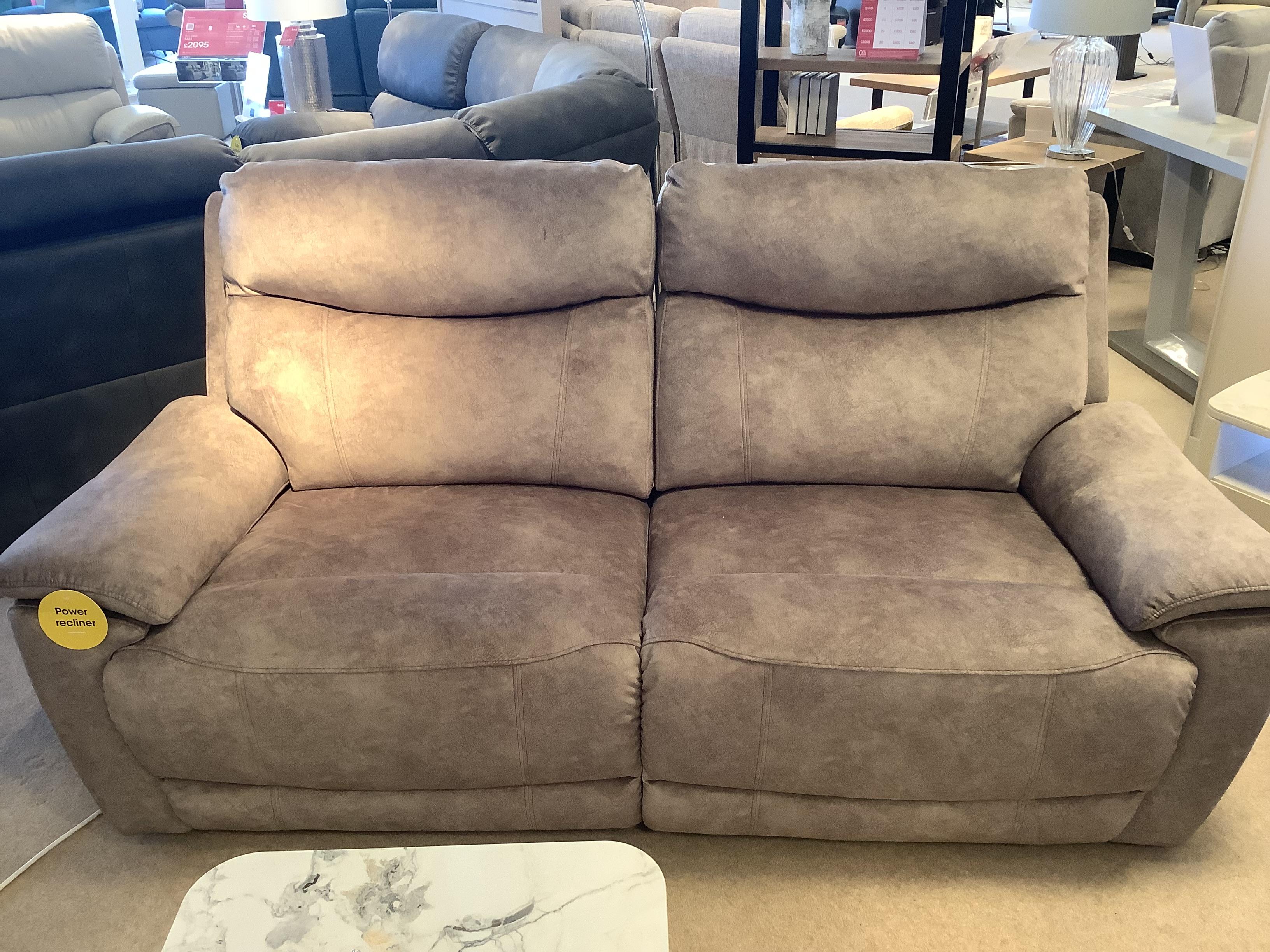 Sloane 3 Seater power Recliner in  on Furniture Village