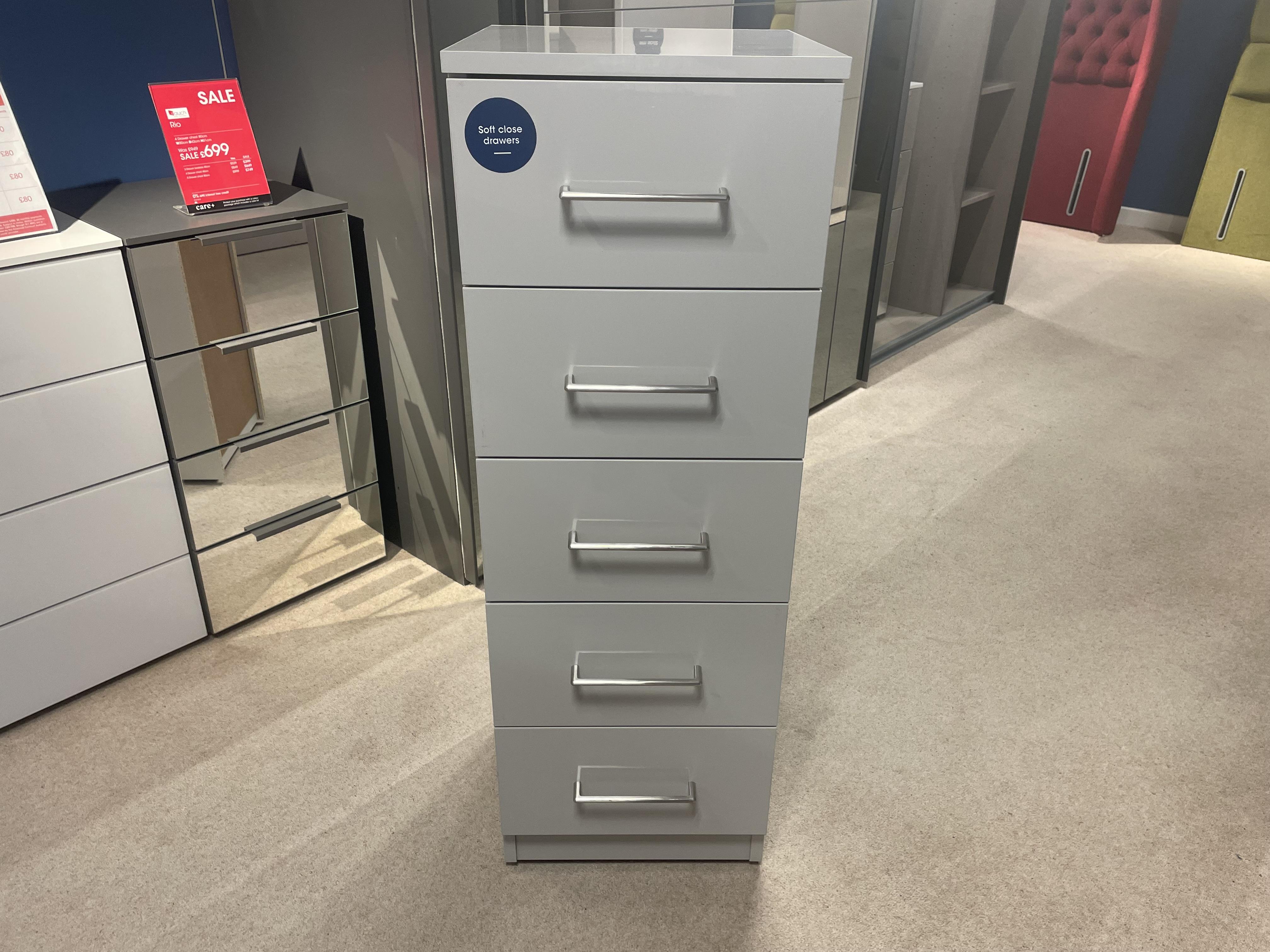 Castle 5 drawer tall boy chest in  on Furniture Village