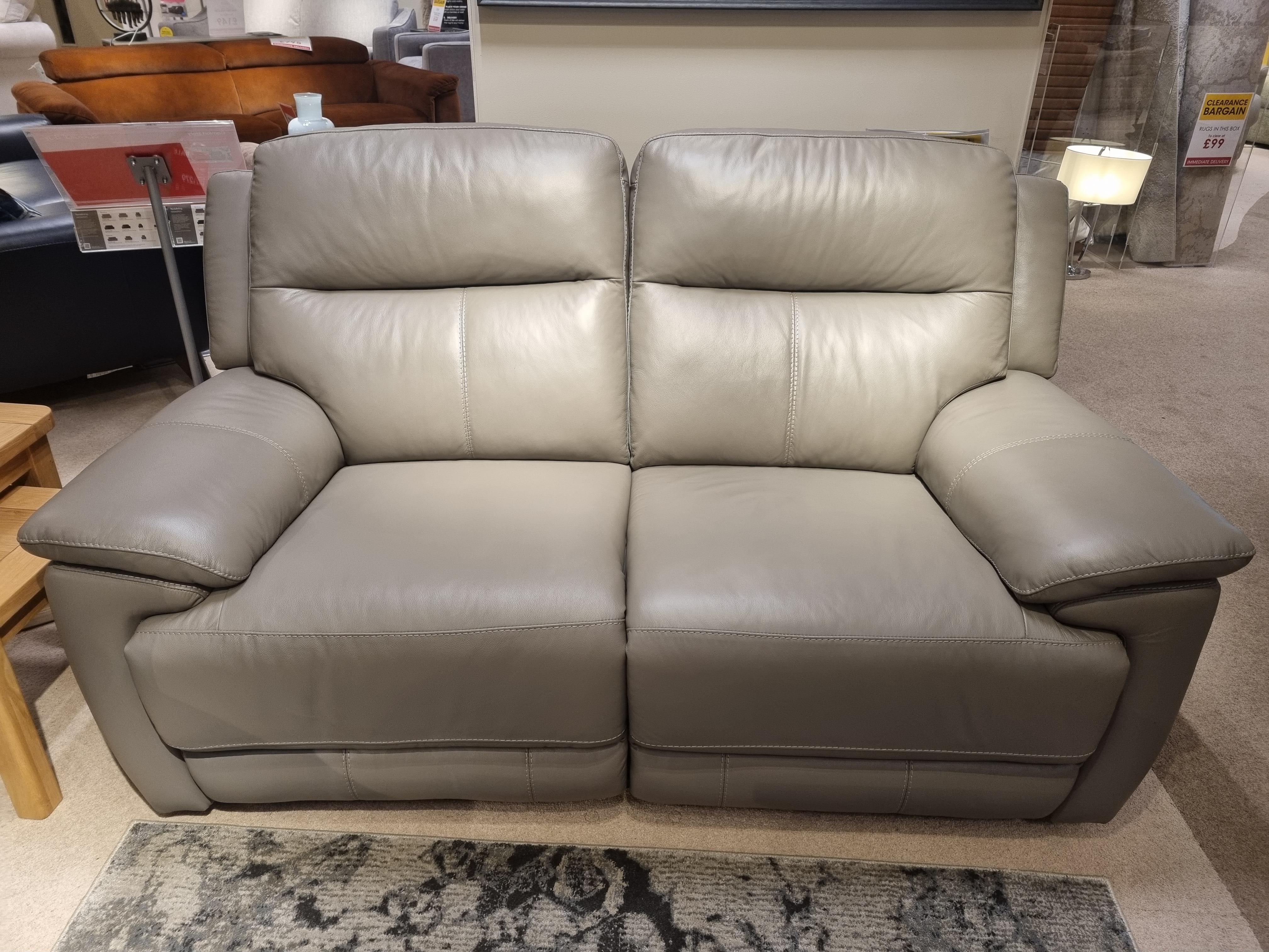 Touch 2 Seater Leather Manual Recliner Sofa in  on Furniture Village