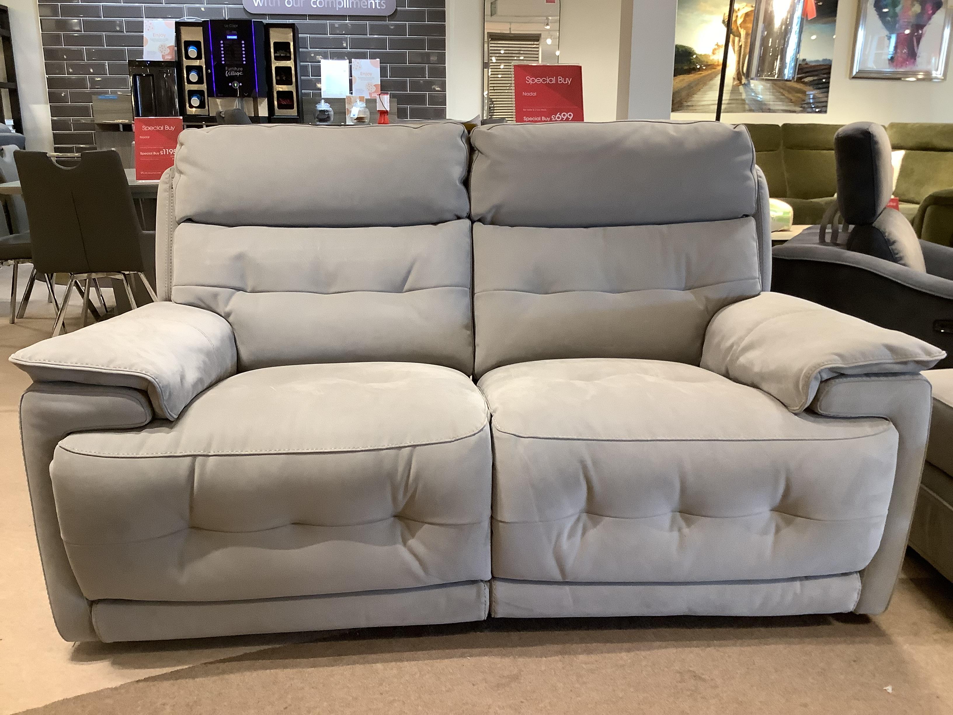 Brescia 2 Seater Power Recliner Sofa & Storage Footstool in  on Furniture Village