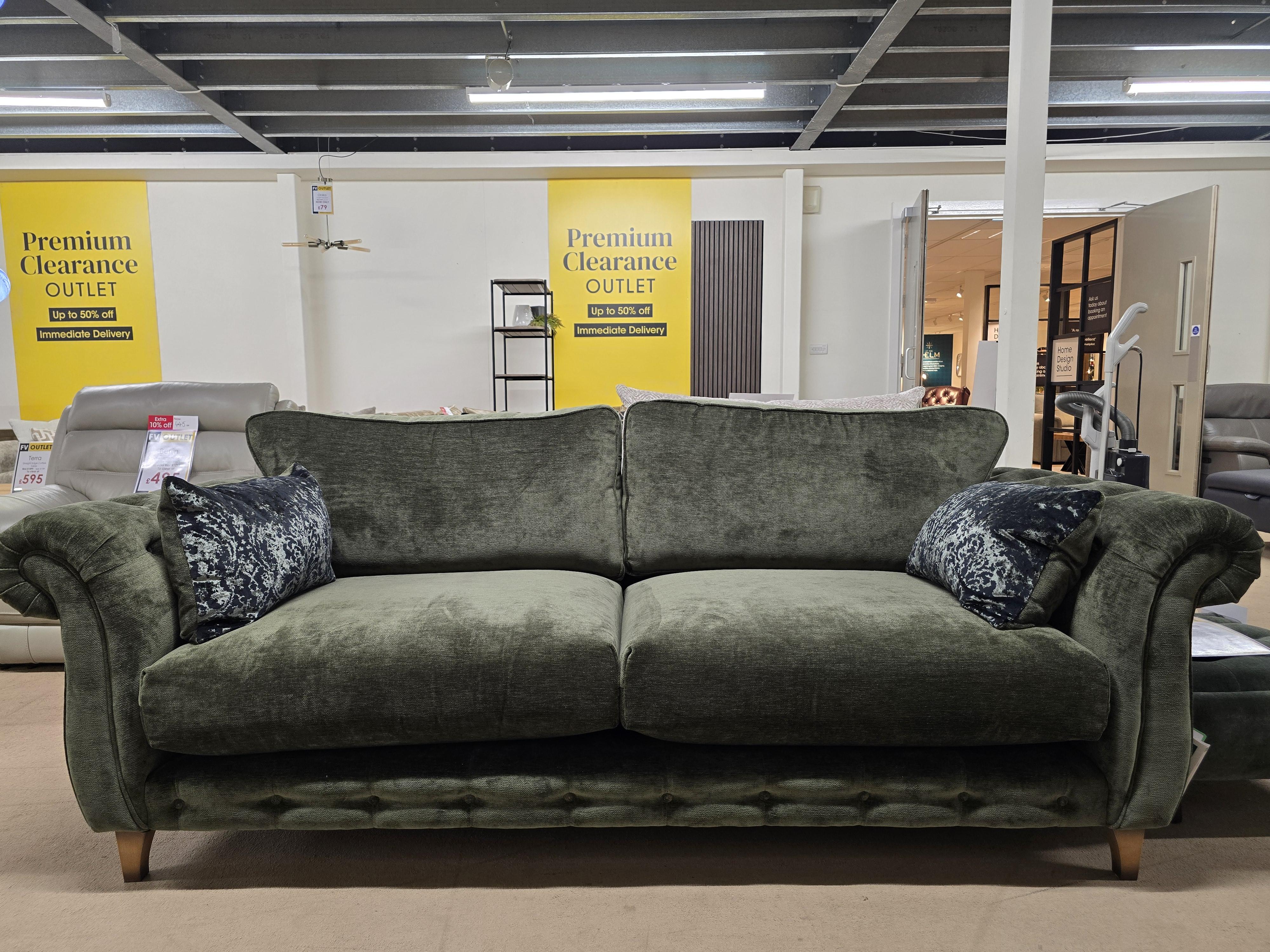 Palace 4 Seater Sofa, Classic Back in  on Furniture Village