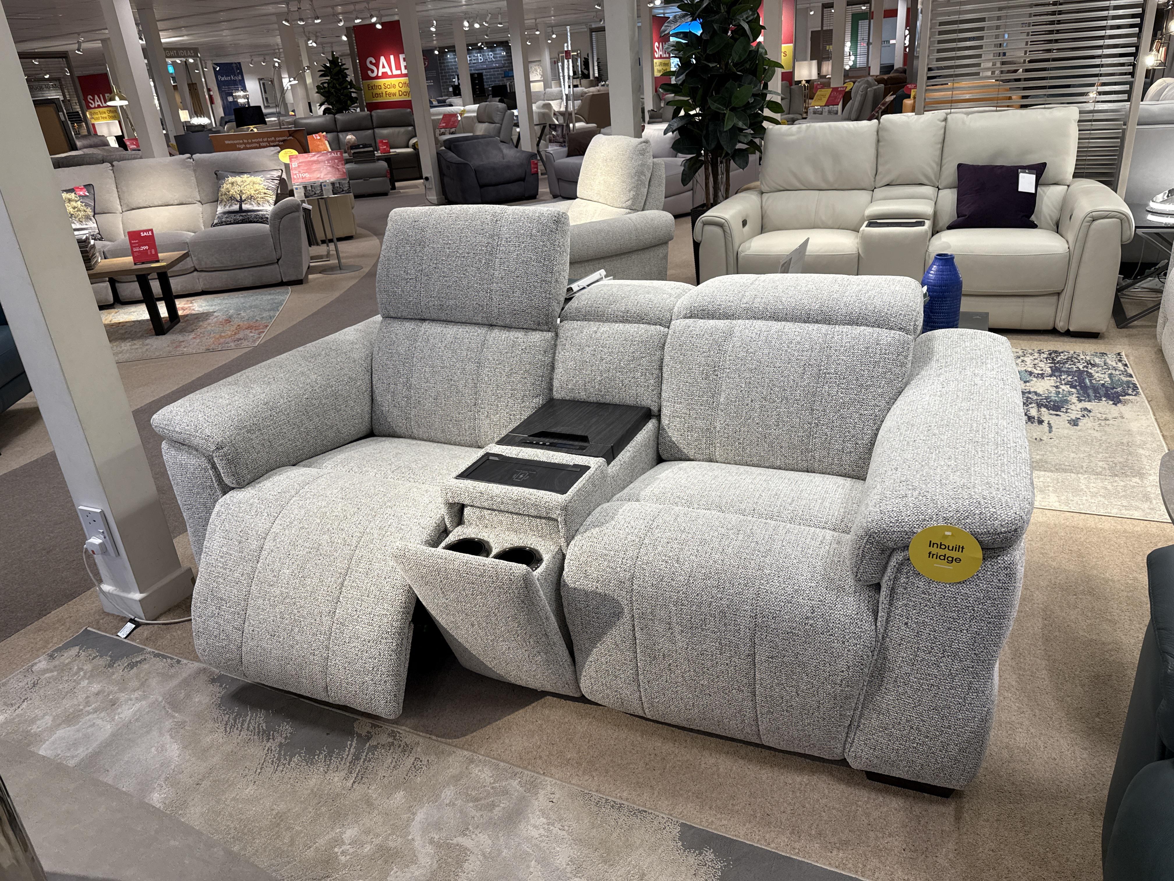 Inca Power Recliner Sofa with console in  on Furniture Village