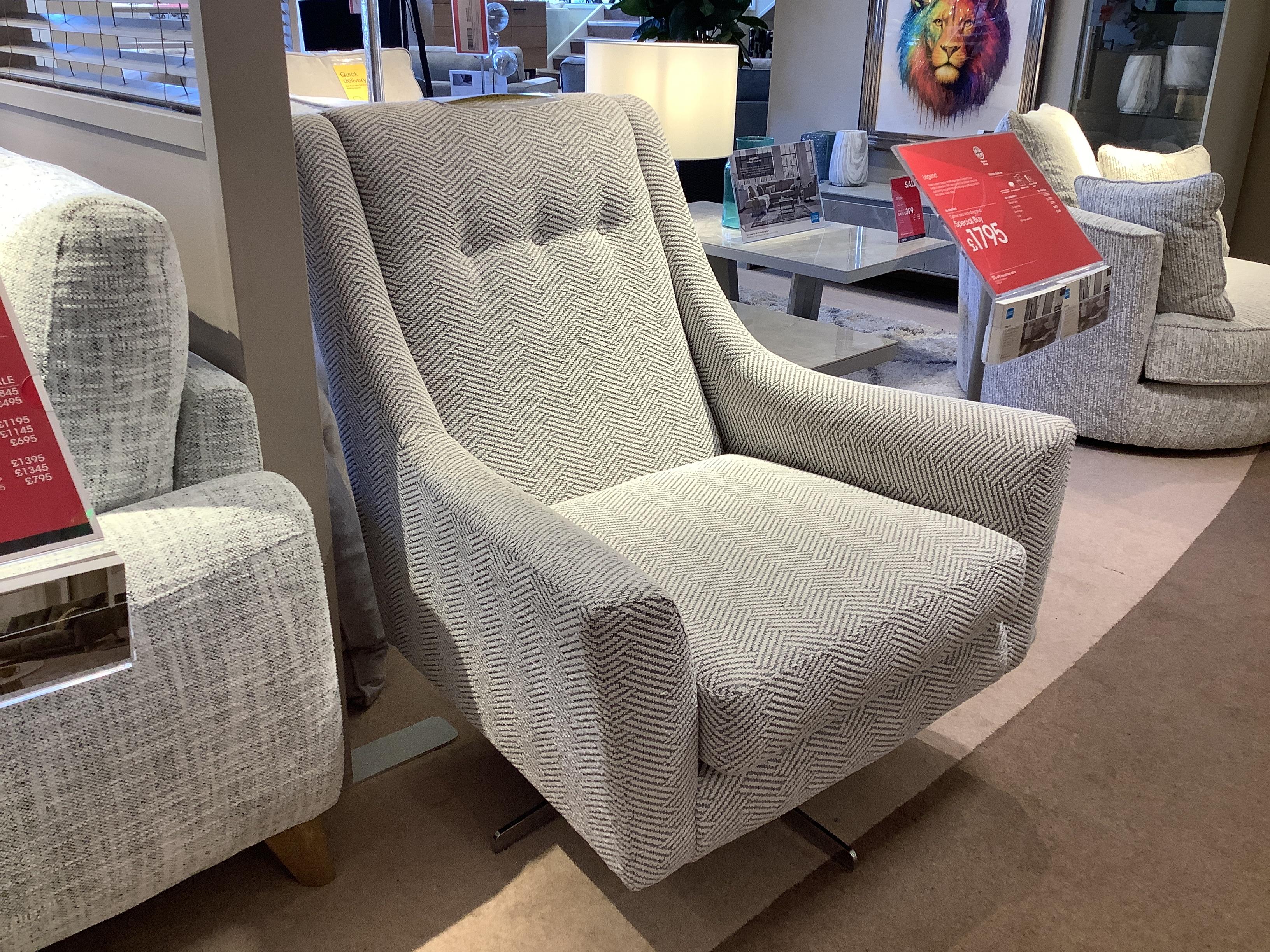 LEGEND Swivel Chair in  on Furniture Village