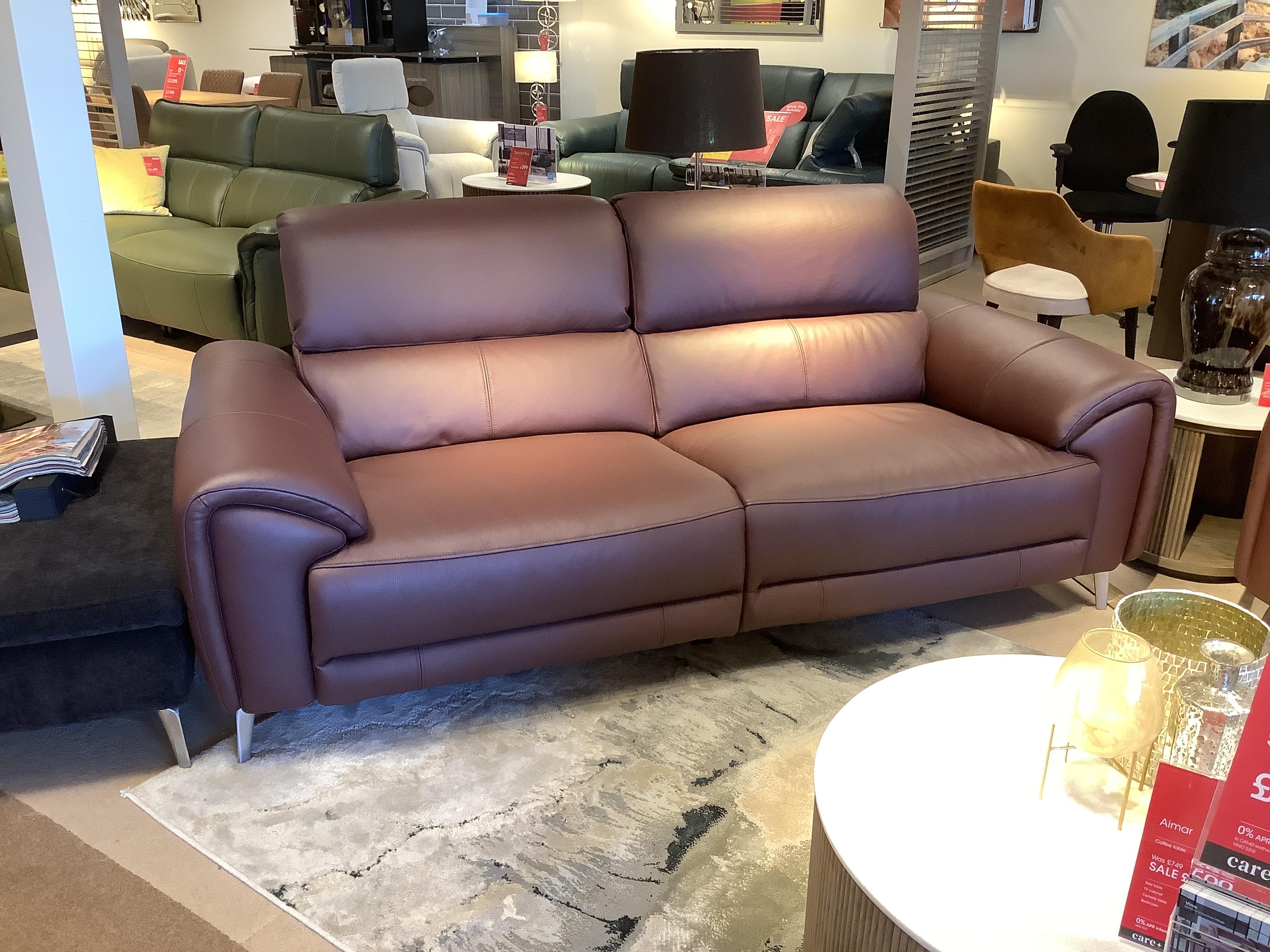 Vino 3 Seater power and power chair with footstool in  on Furniture Village