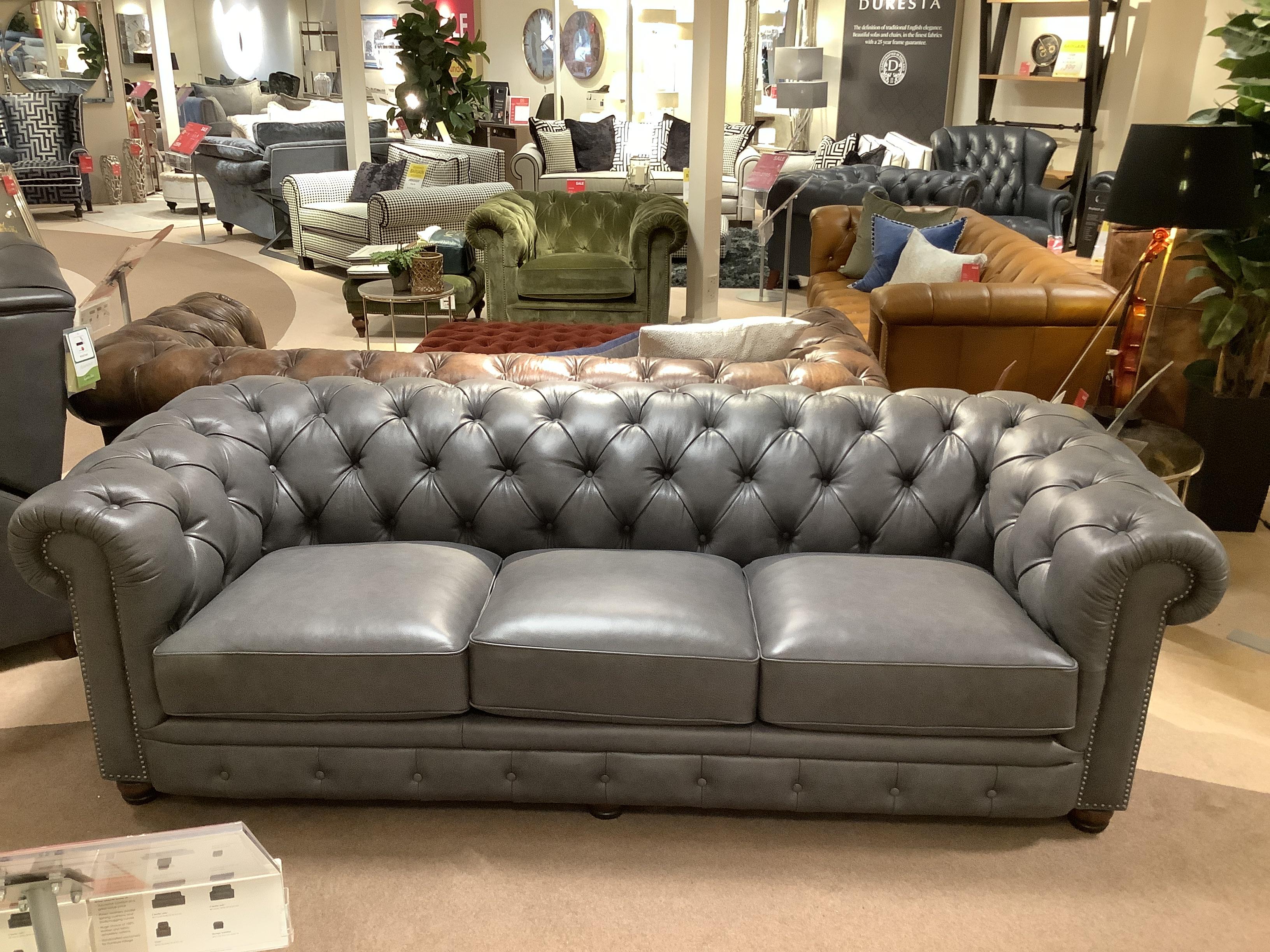 SHACKLETON 4 Seater Leather Sofa in  on Furniture Village