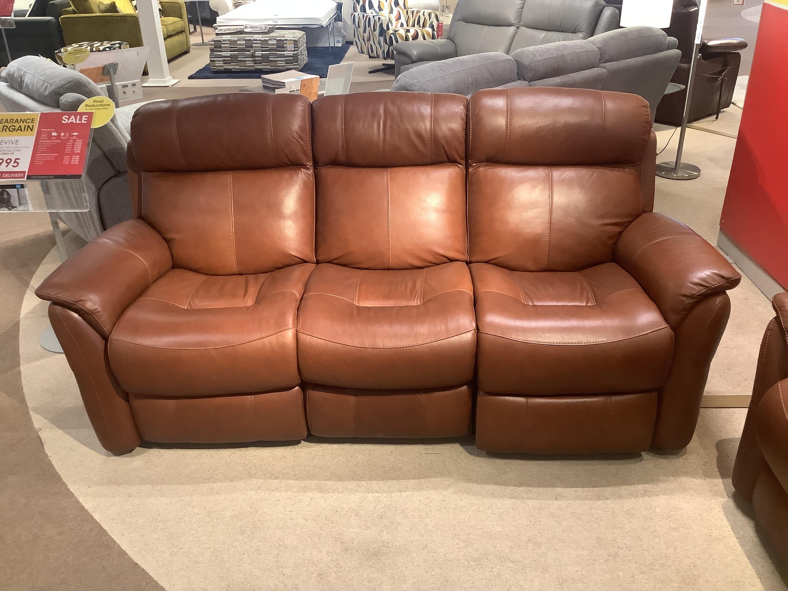 Revive 3 seater power sofa,power chair and storage stool in  on Furniture Village