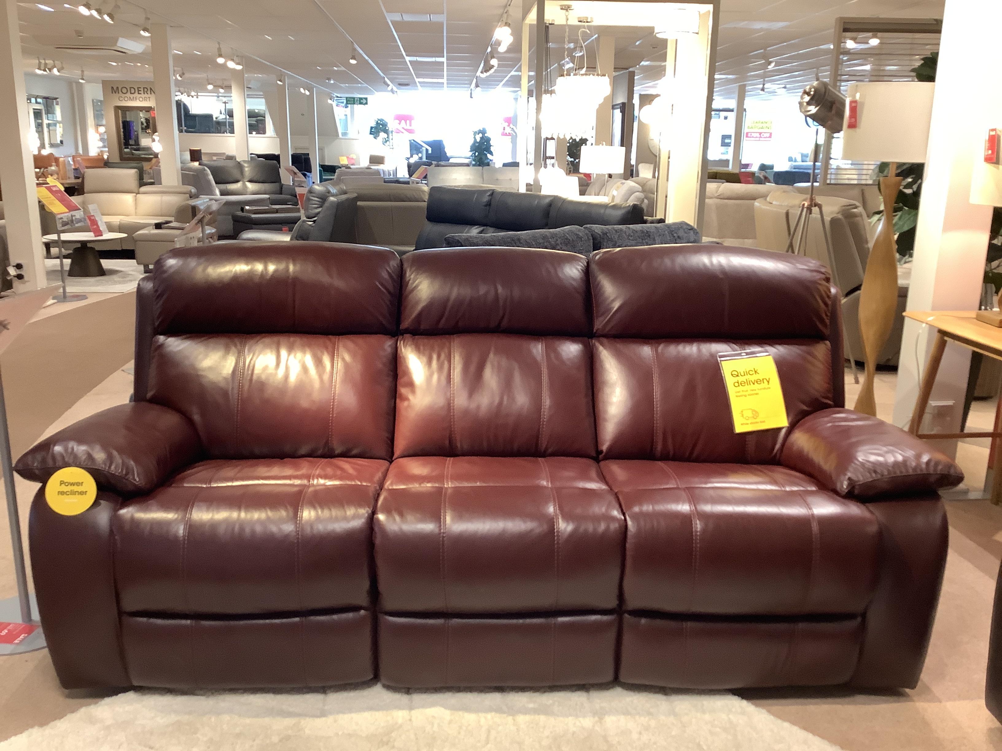 Moreno 3 Seater Power Recliner Sofa in  on Furniture Village