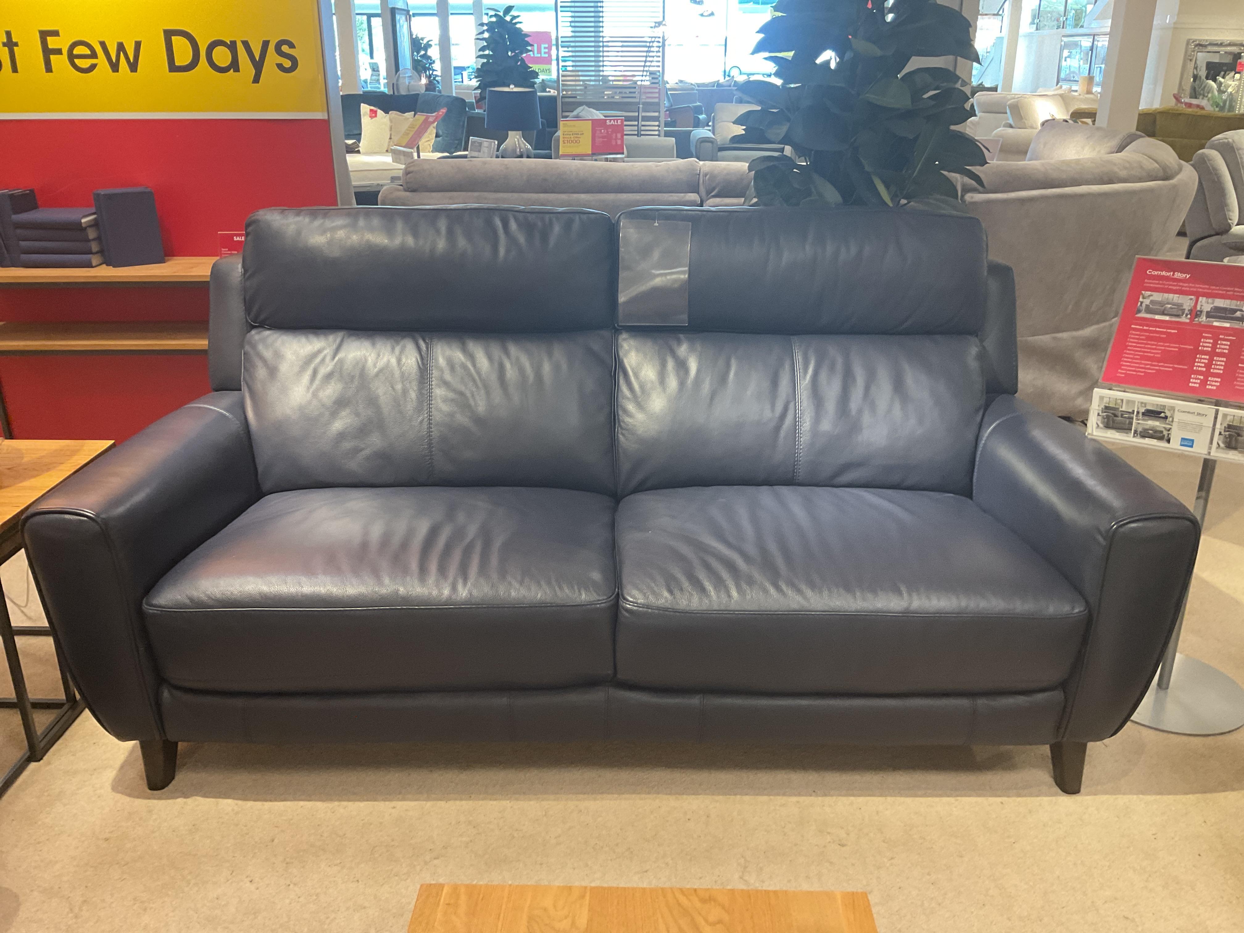 Zen 3Seater Leather Sofa in  on Furniture Village