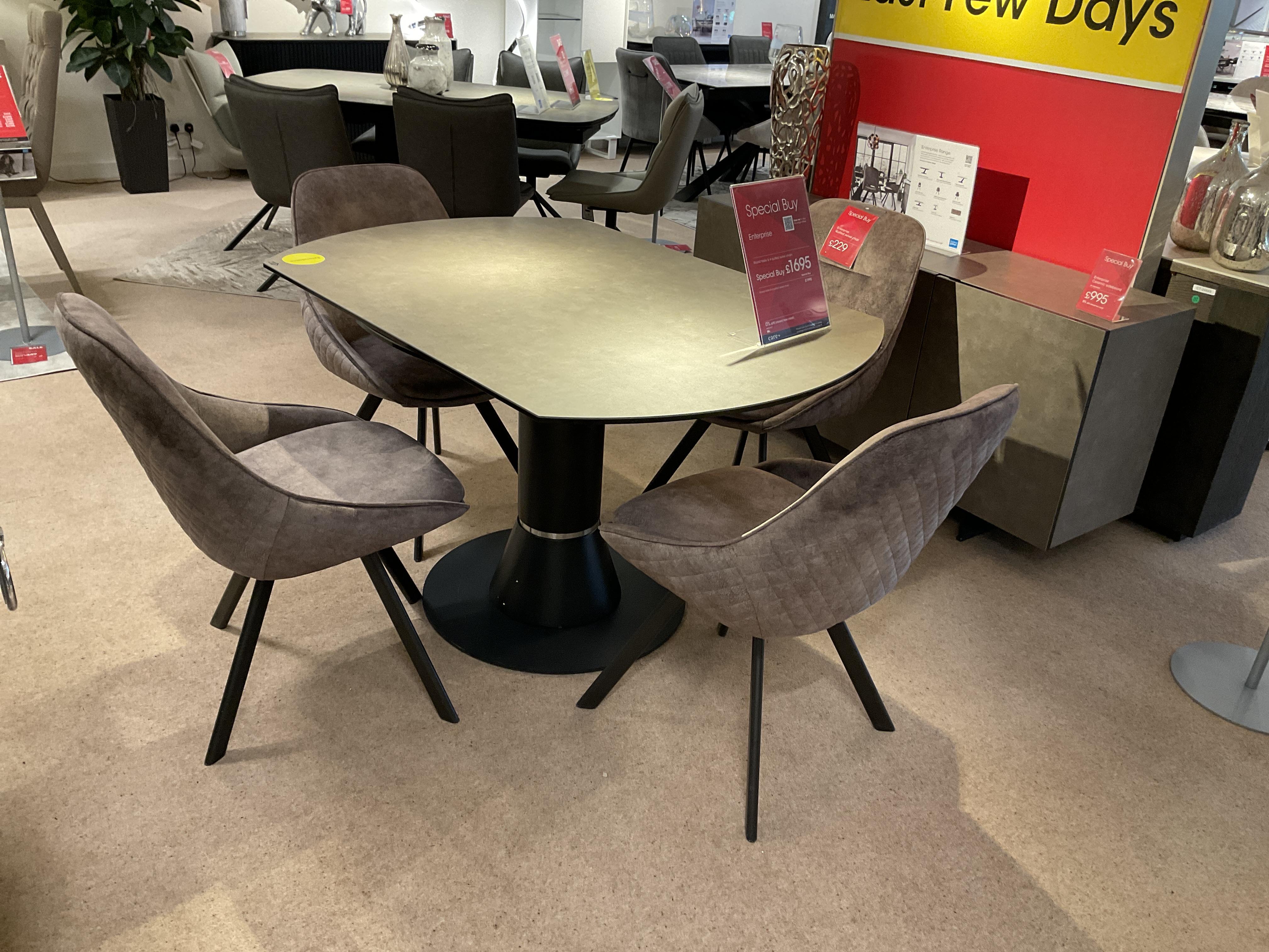 ENTERPRISE Table & 4 chairs & sideboard in  on Furniture Village
