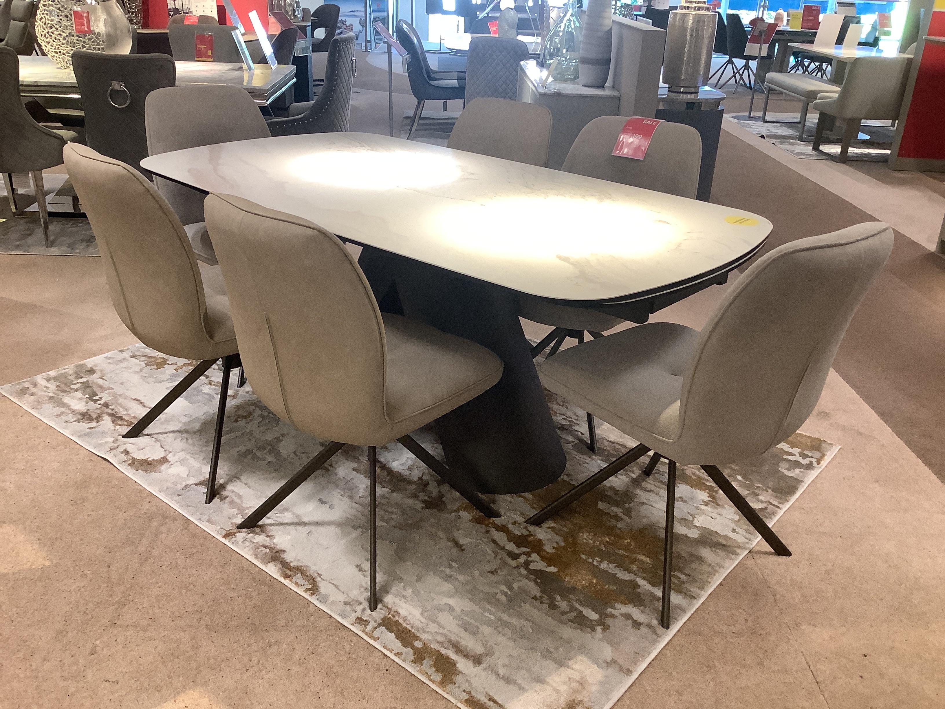 PERLA Table & 6 Chairs in  on Furniture Village