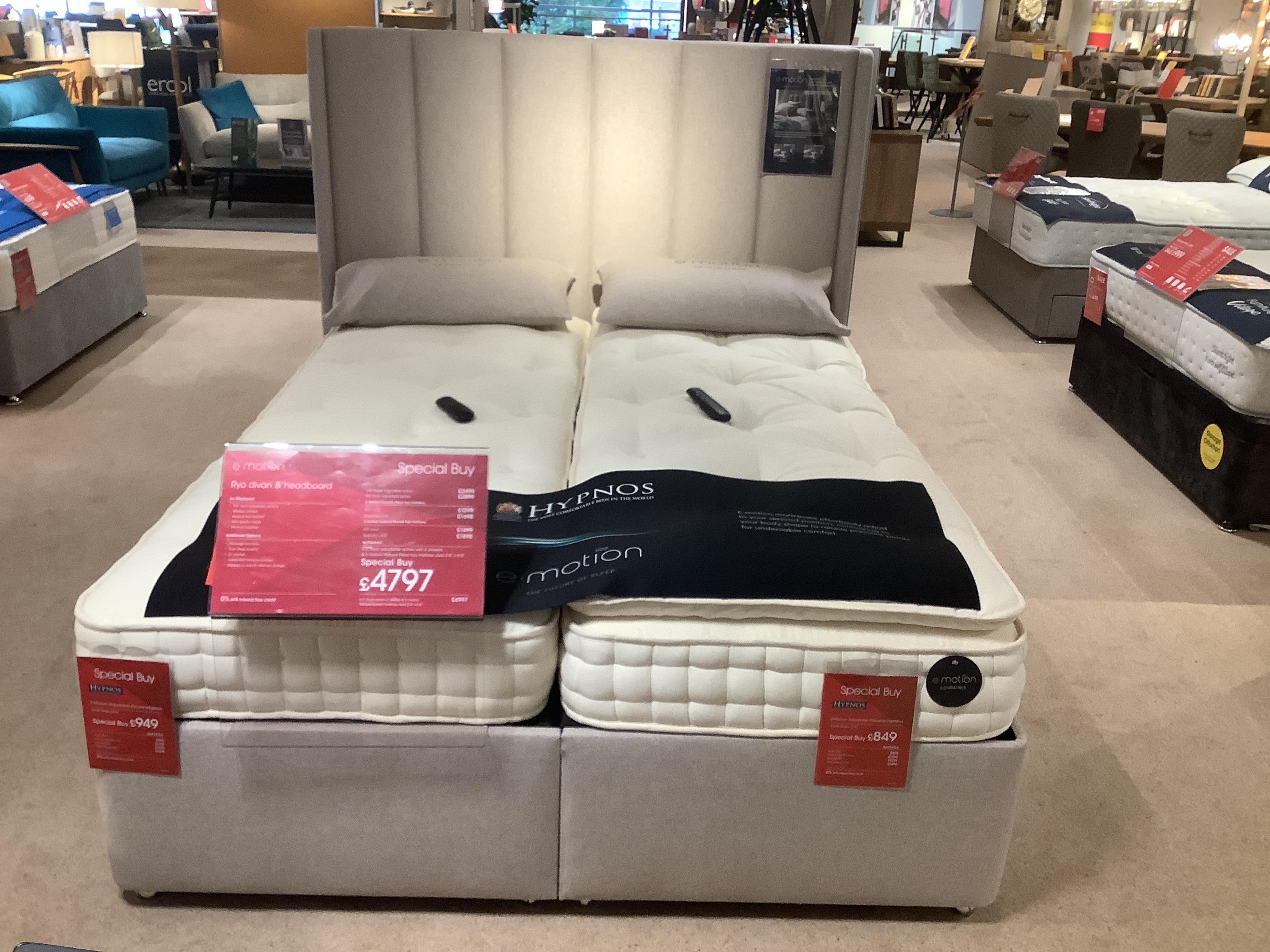 RYO KING Size Adjustable Bed Frame With Two Drawers in  on Furniture Village