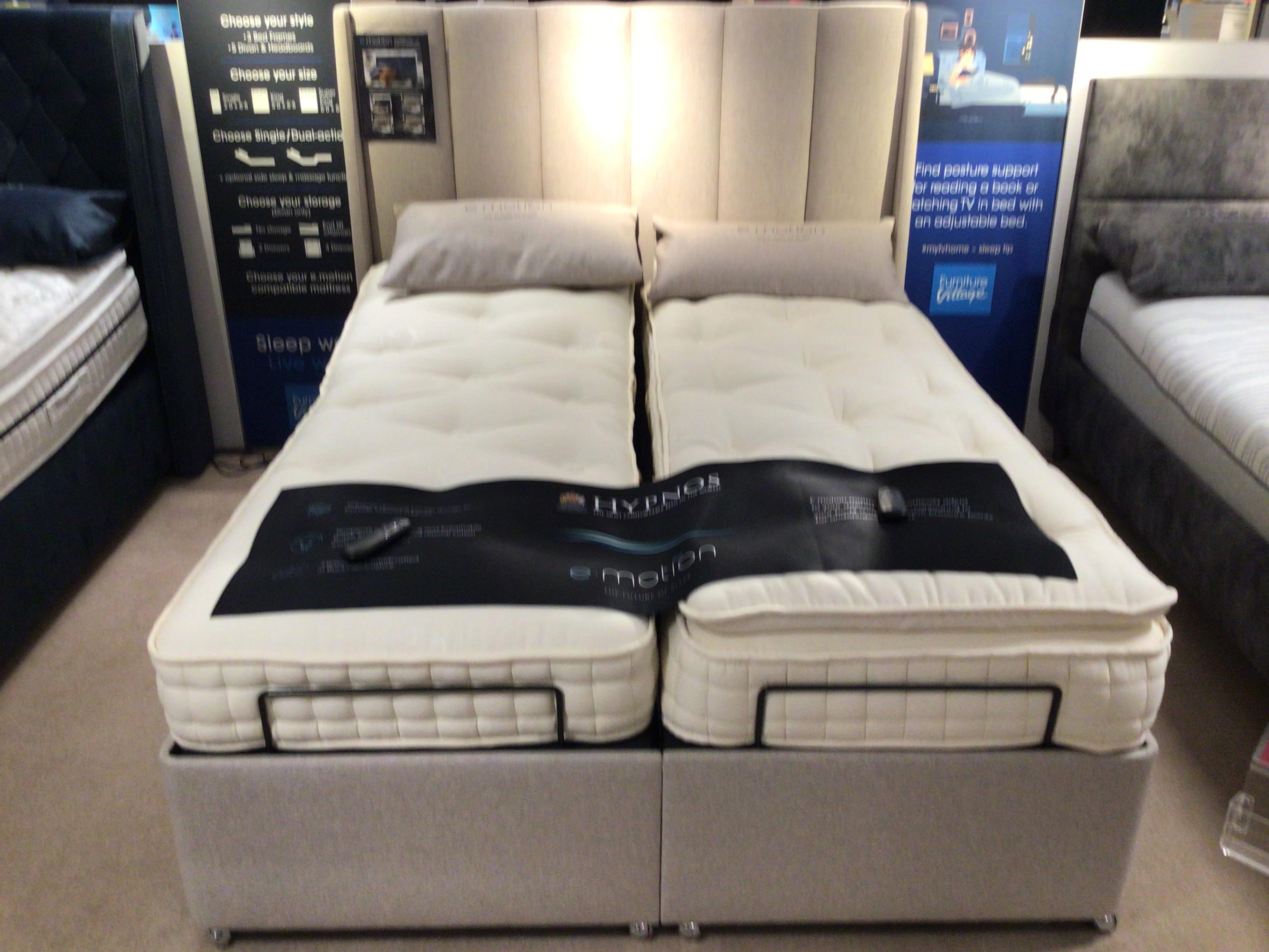 Ryo adjustable king size bed with 2 Hypnos mattress in  on Furniture Village