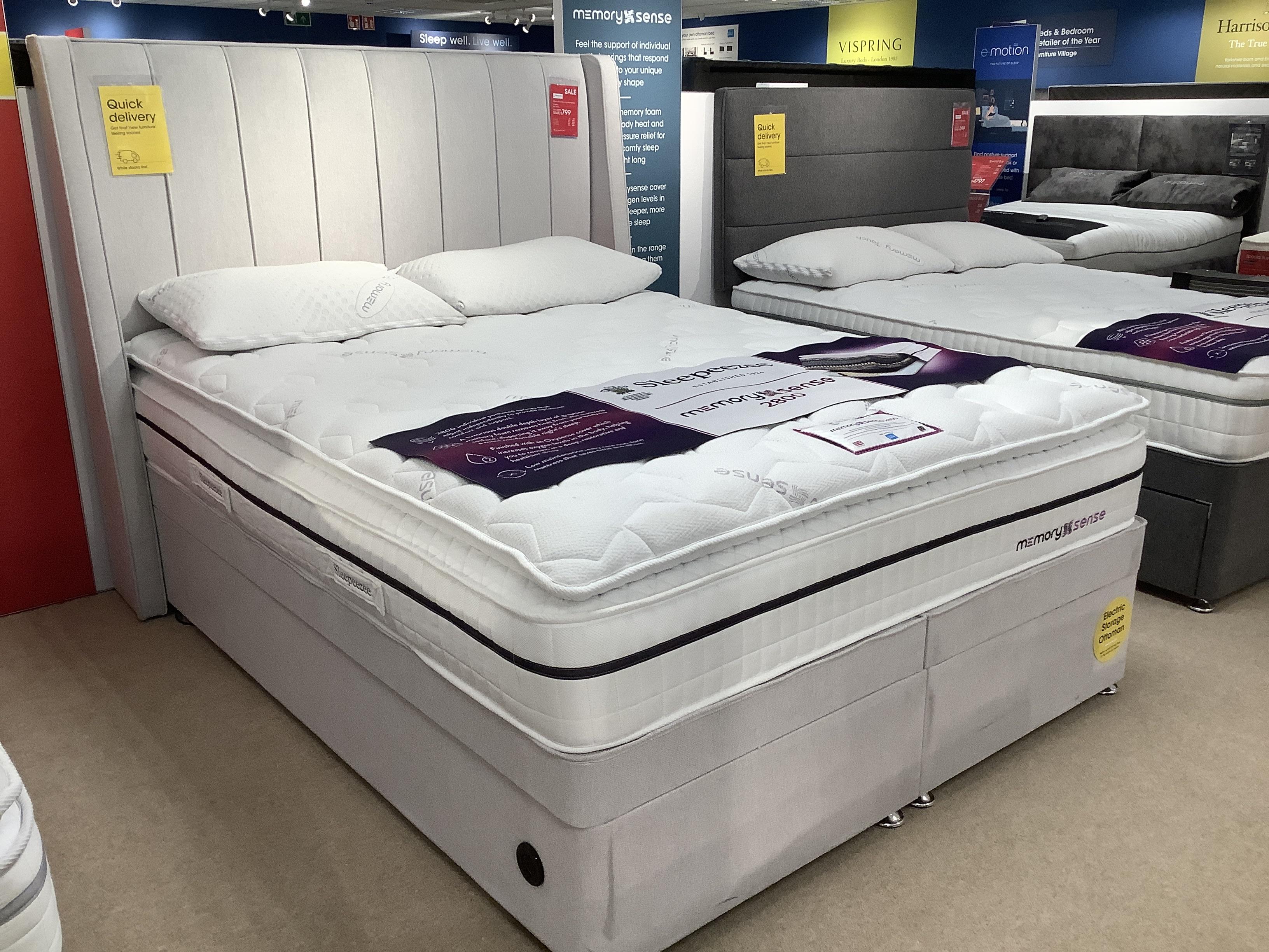 Sleepeezee Memory Sense 2800 Power End Ottoman in  on Furniture Village
