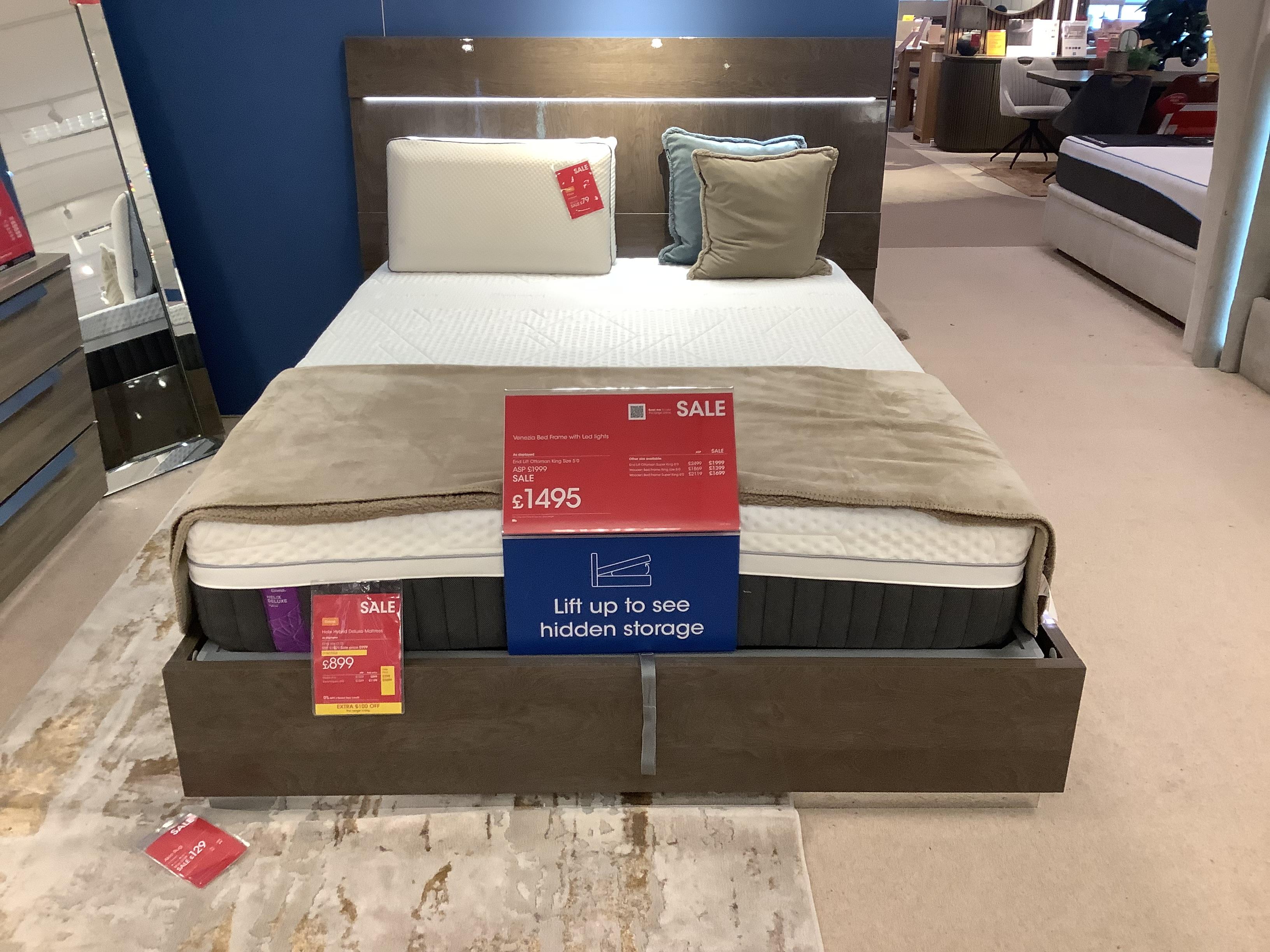 Venezia 5ft king ottoman bed frame in  on Furniture Village
