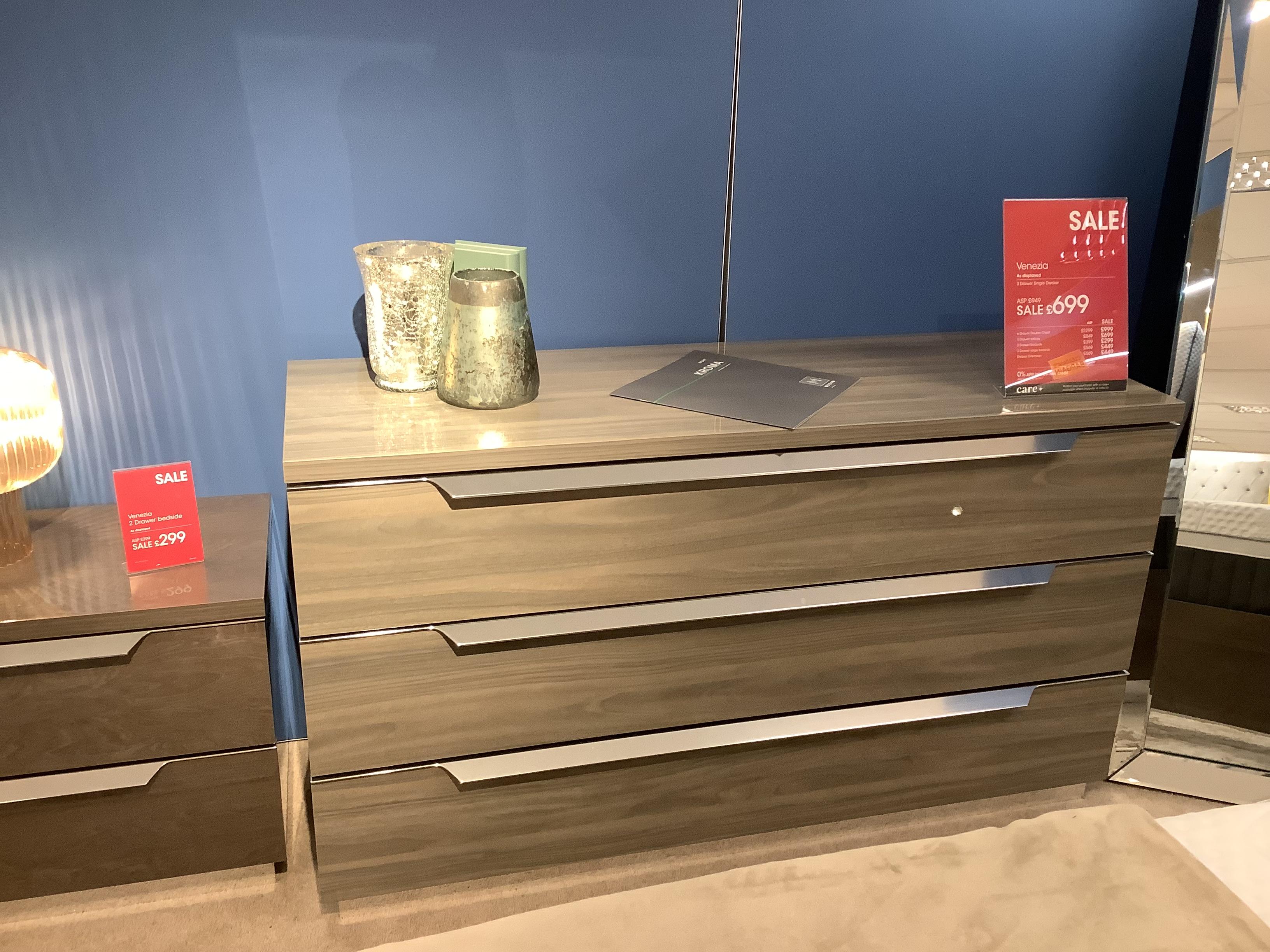 Venezia 3 draw dresser in  on Furniture Village