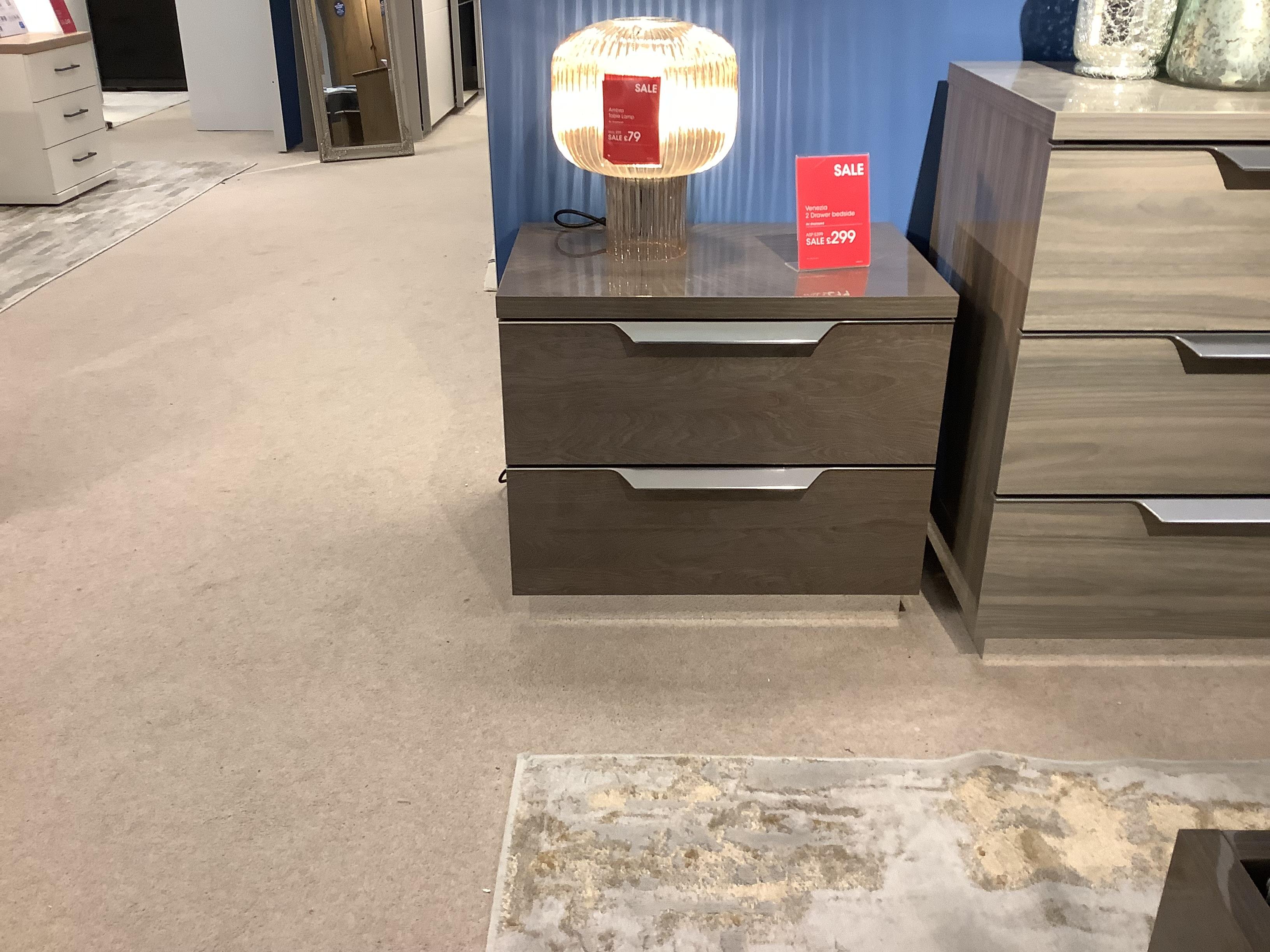 Venezia 2 draw bedside in  on Furniture Village