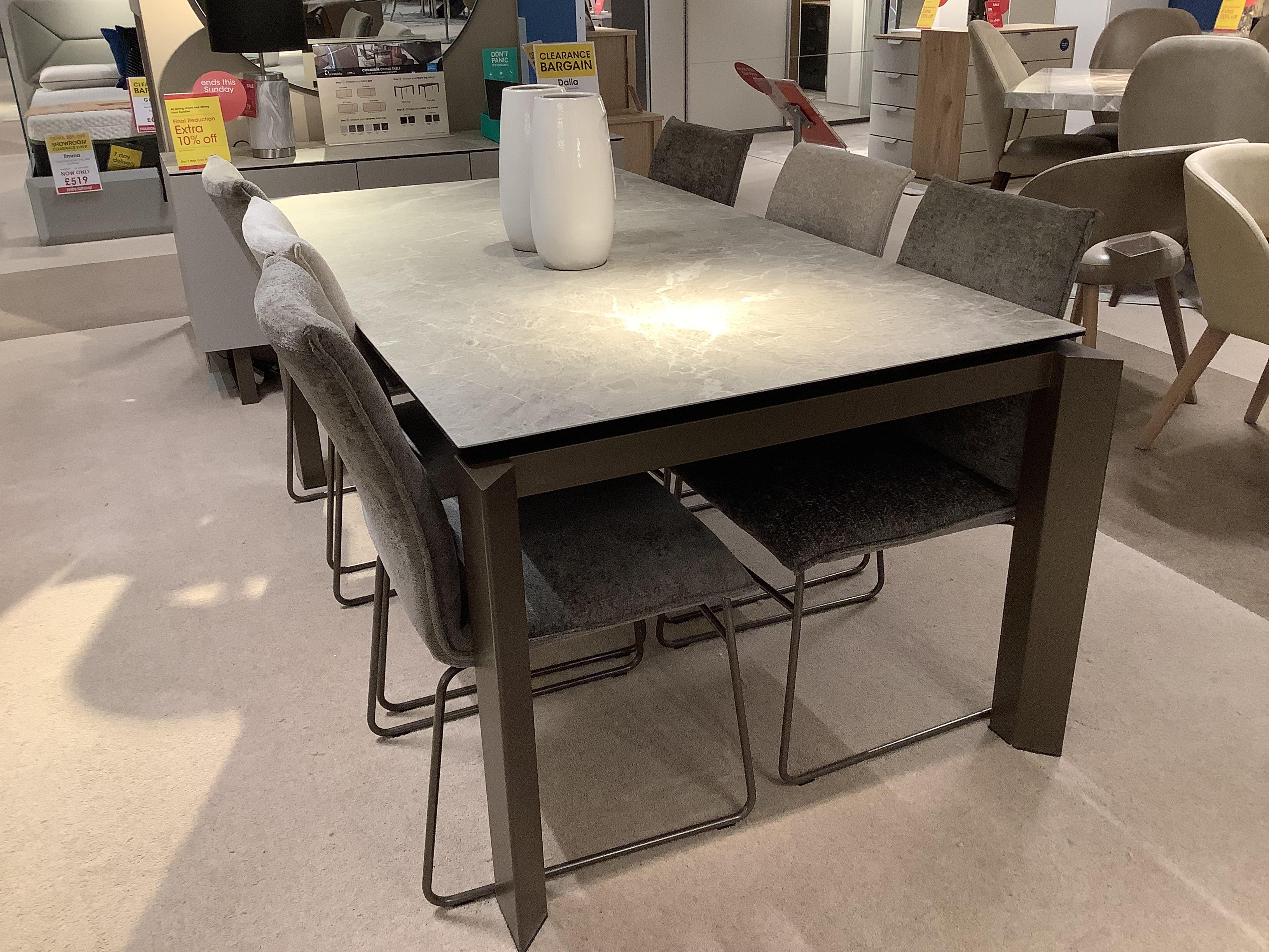 Viola extending table with 6 chairs in  on Furniture Village