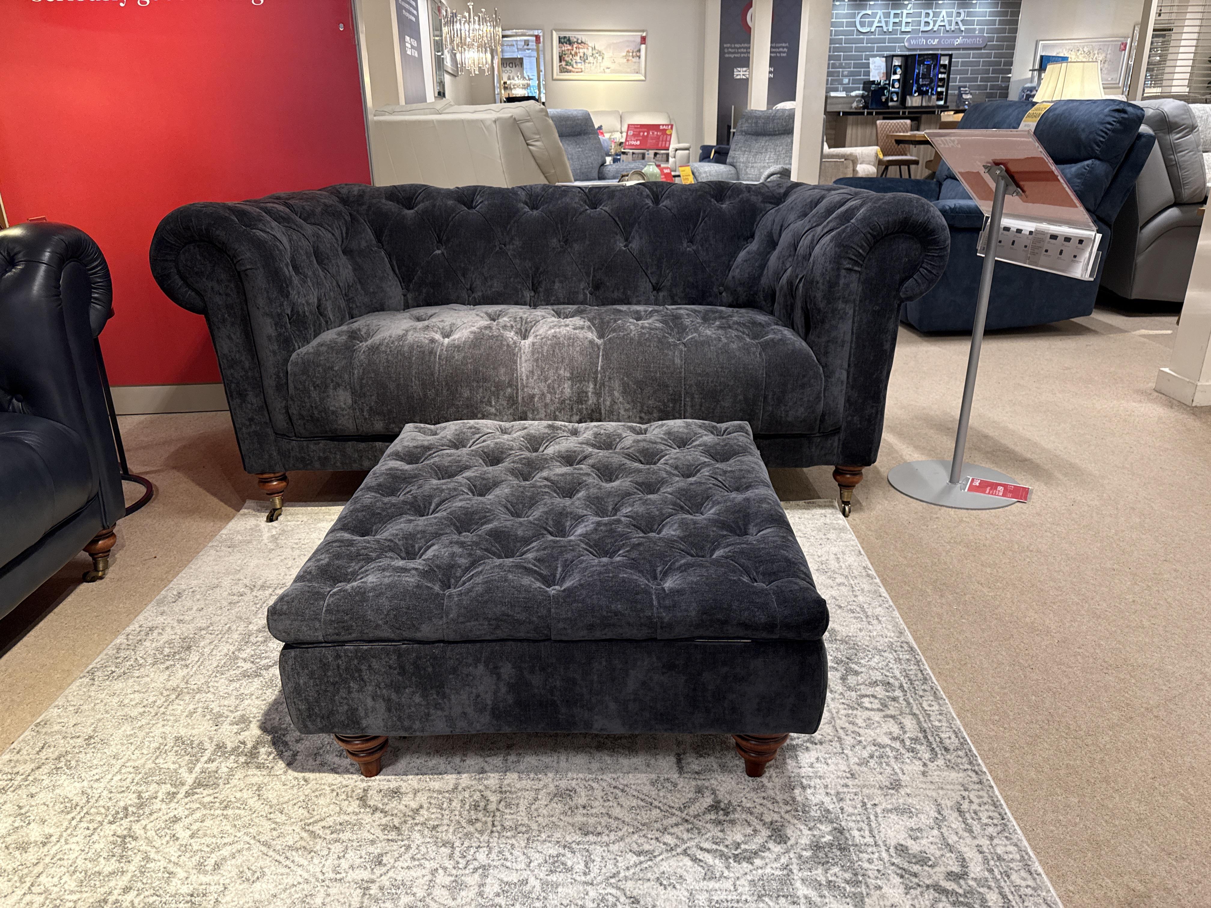 Columbus 2 Seat Sofa and Stool in  on Furniture Village