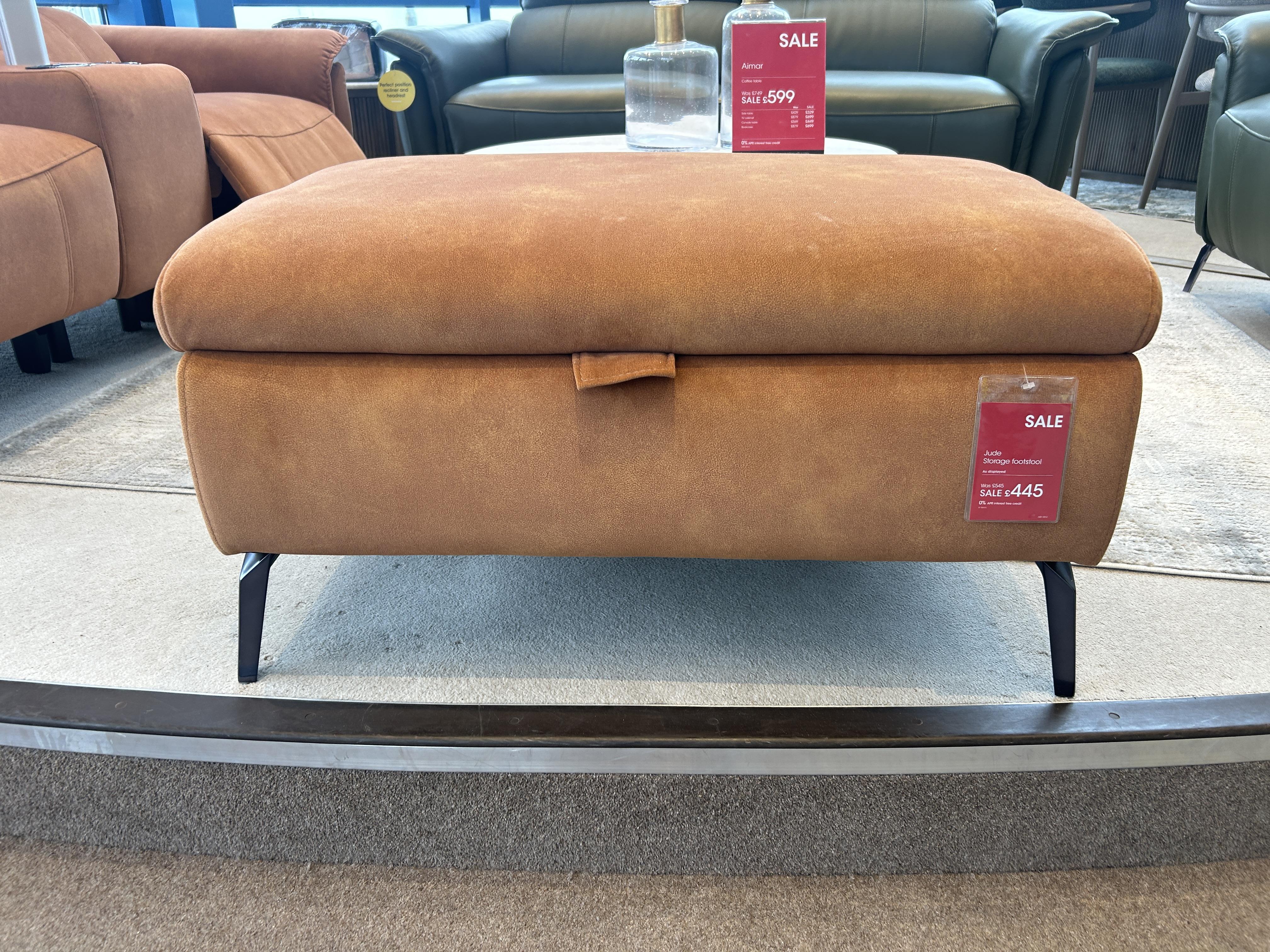 Jude 2 seater Power with console  and Storage Footsool in  on Furniture Village