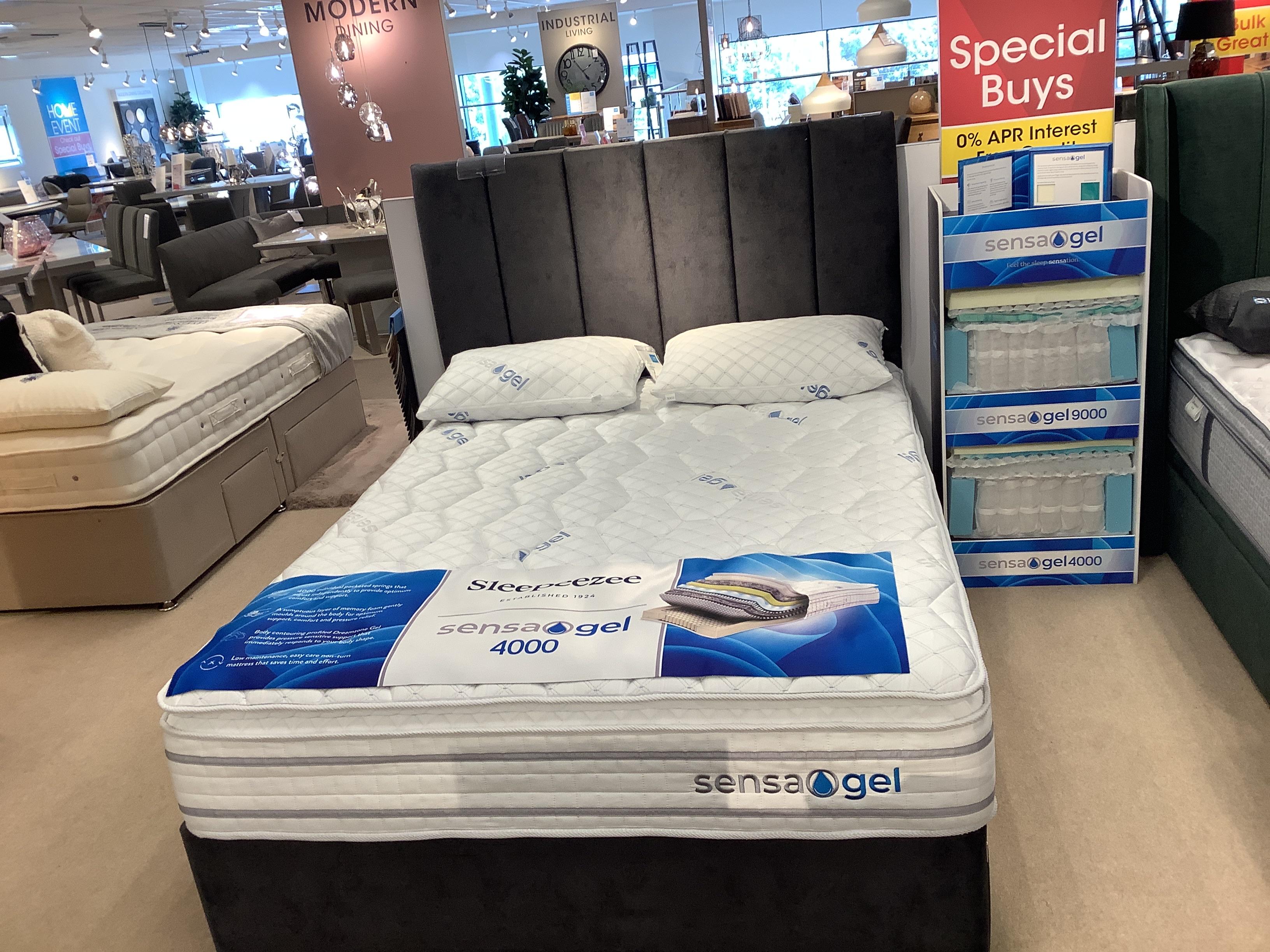 Sensa Gel 4000 King 2 Drawer Divan+Headboard in  on Furniture Village
