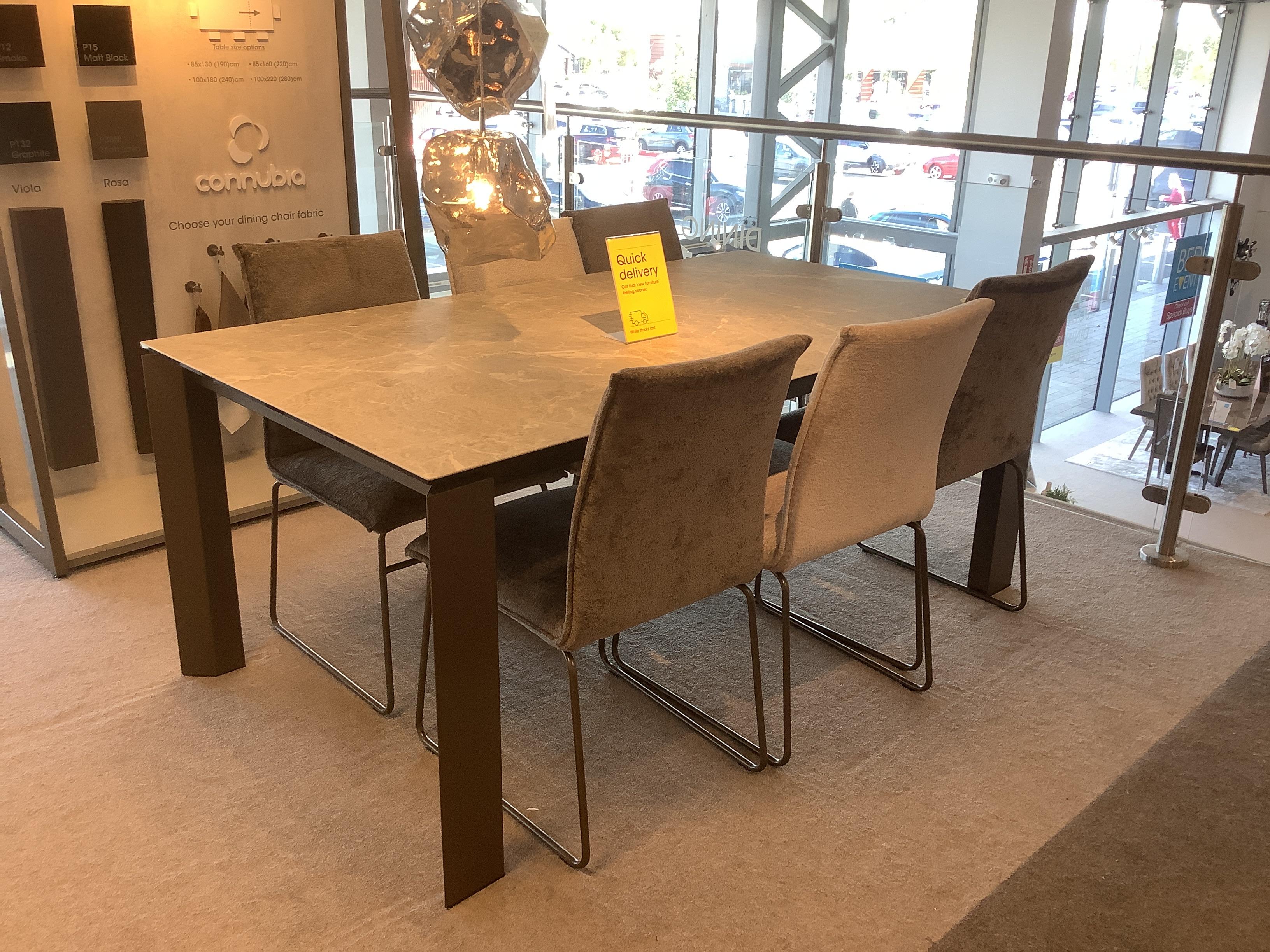 Viola 180cm Extending Ceramic Table & Dalia Sideboard in  on Furniture Village