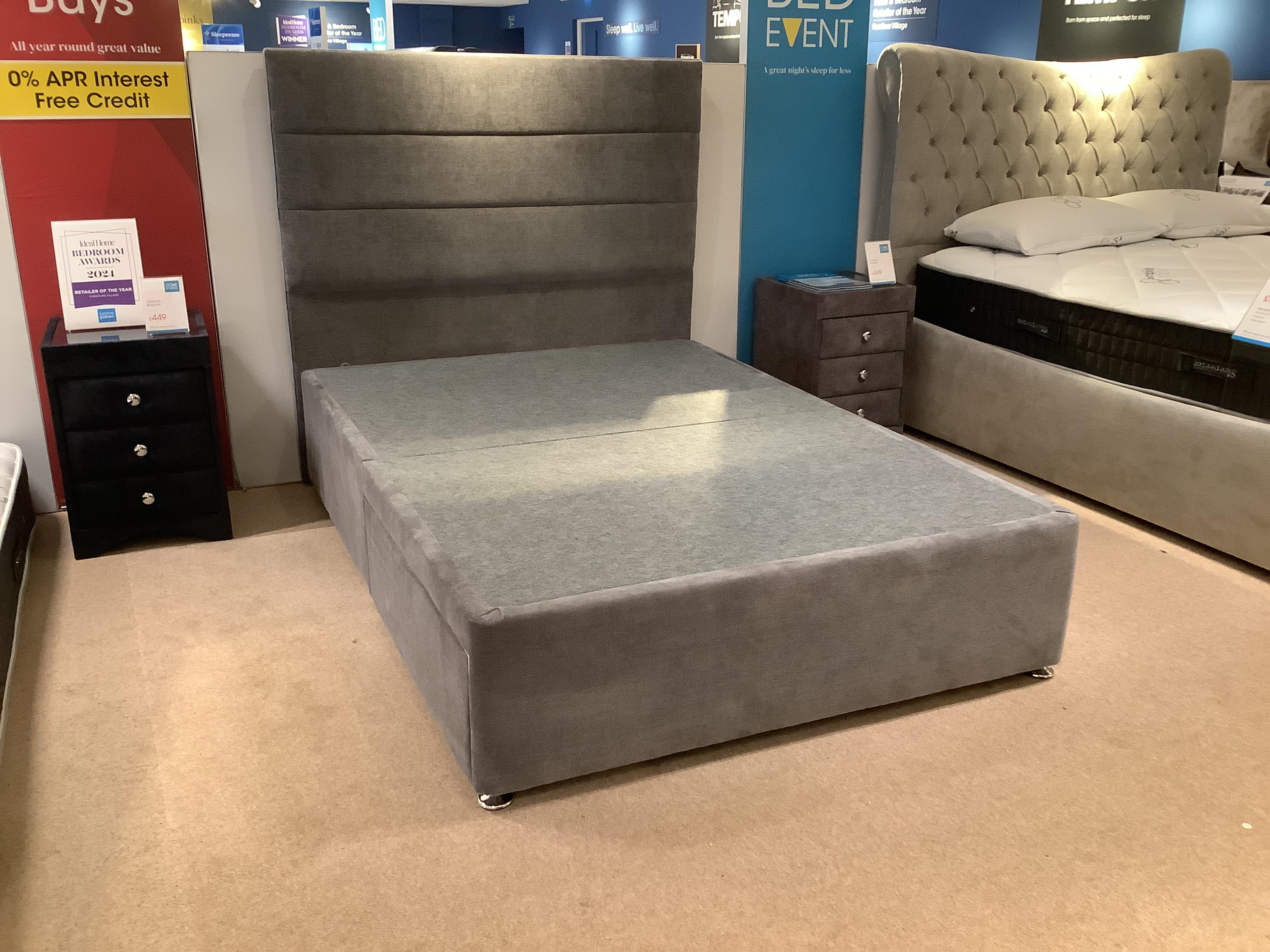 2 drawer divan base and headboard in  on Furniture Village