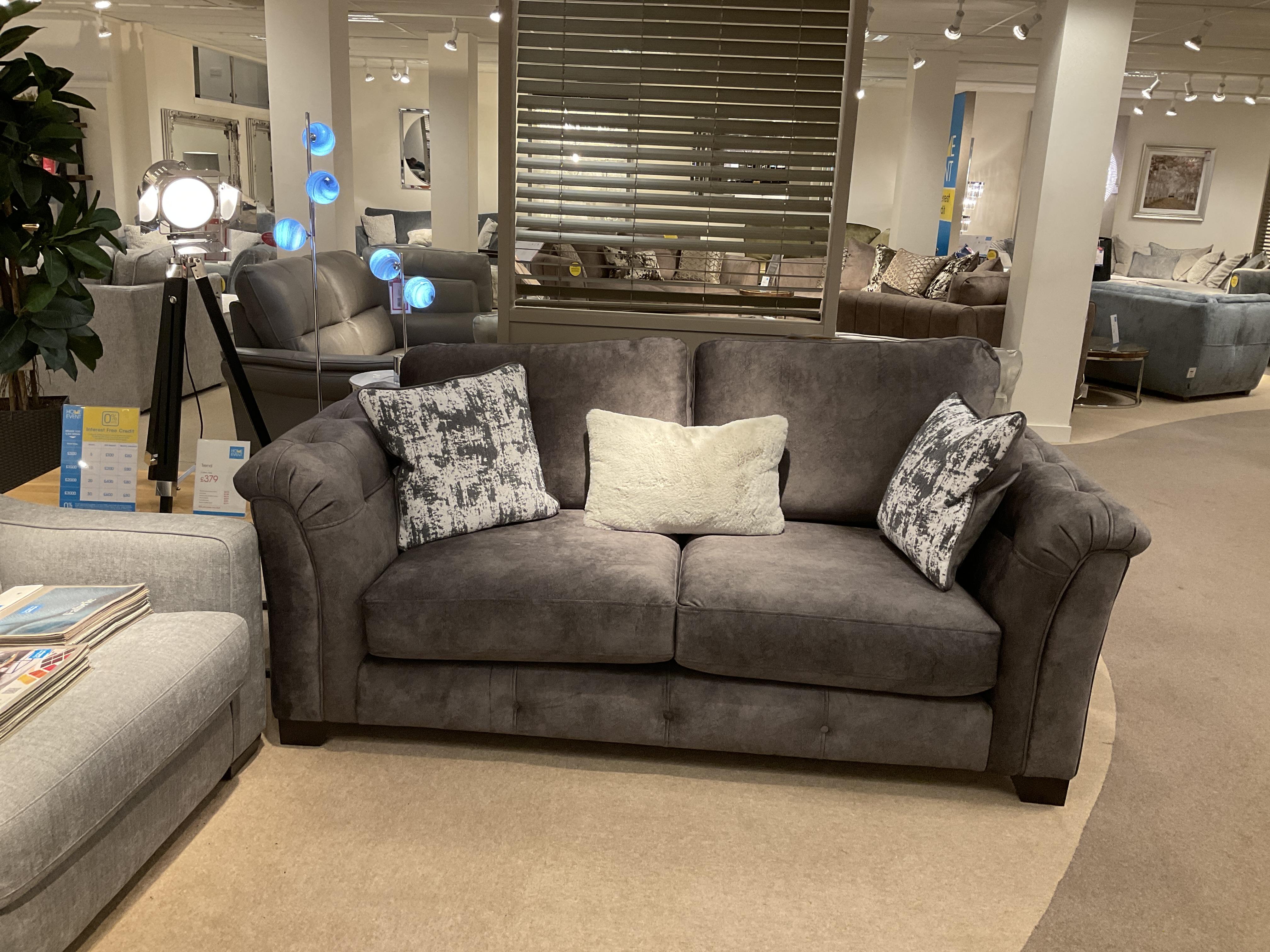 Oh So Glam Aura 3 Seater Classic Back Sofa in  on Furniture Village