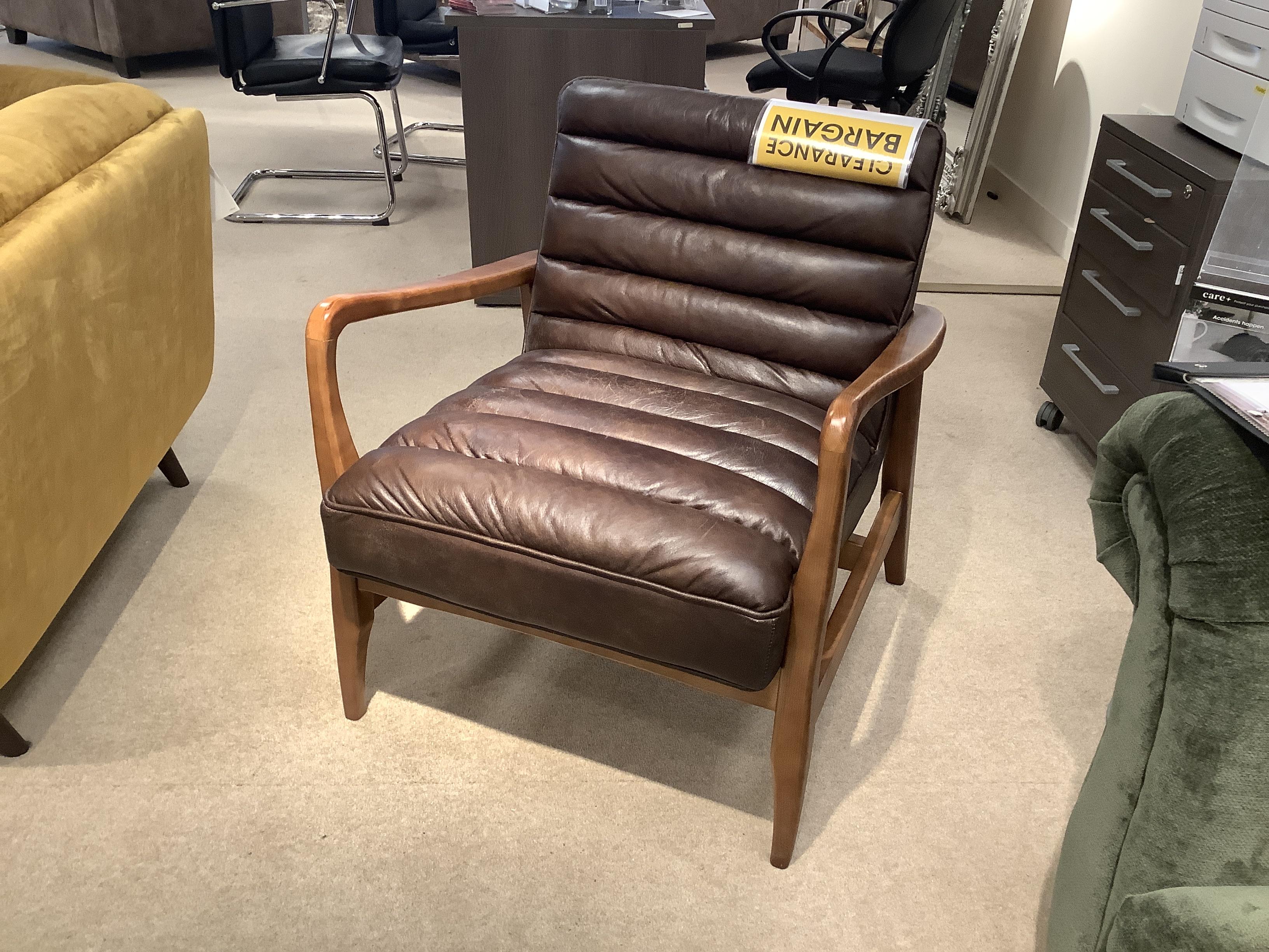 Leather Directors Accent Chair in  on Furniture Village