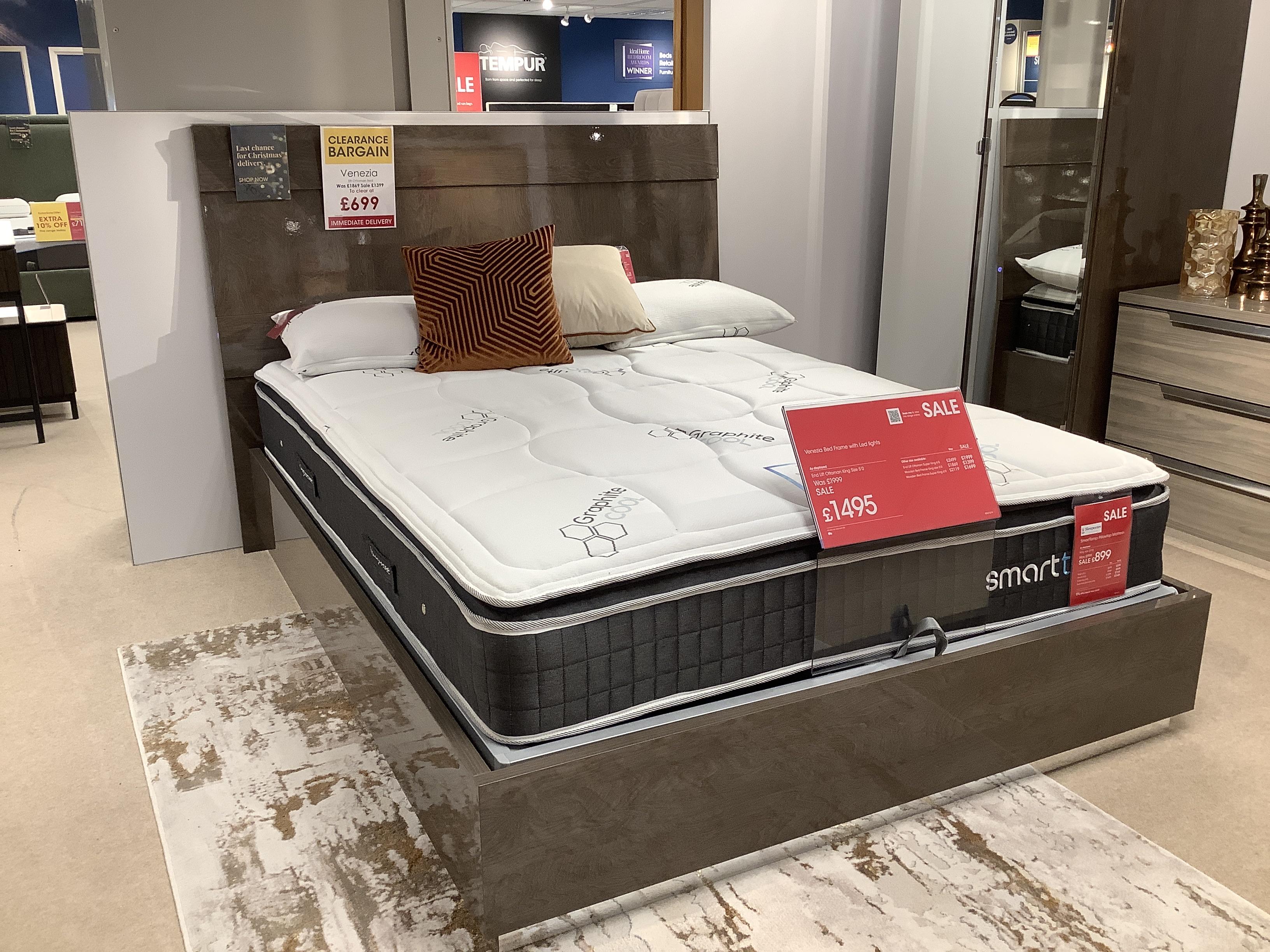 Venezia Bed Frame With Led Lights in  on Furniture Village