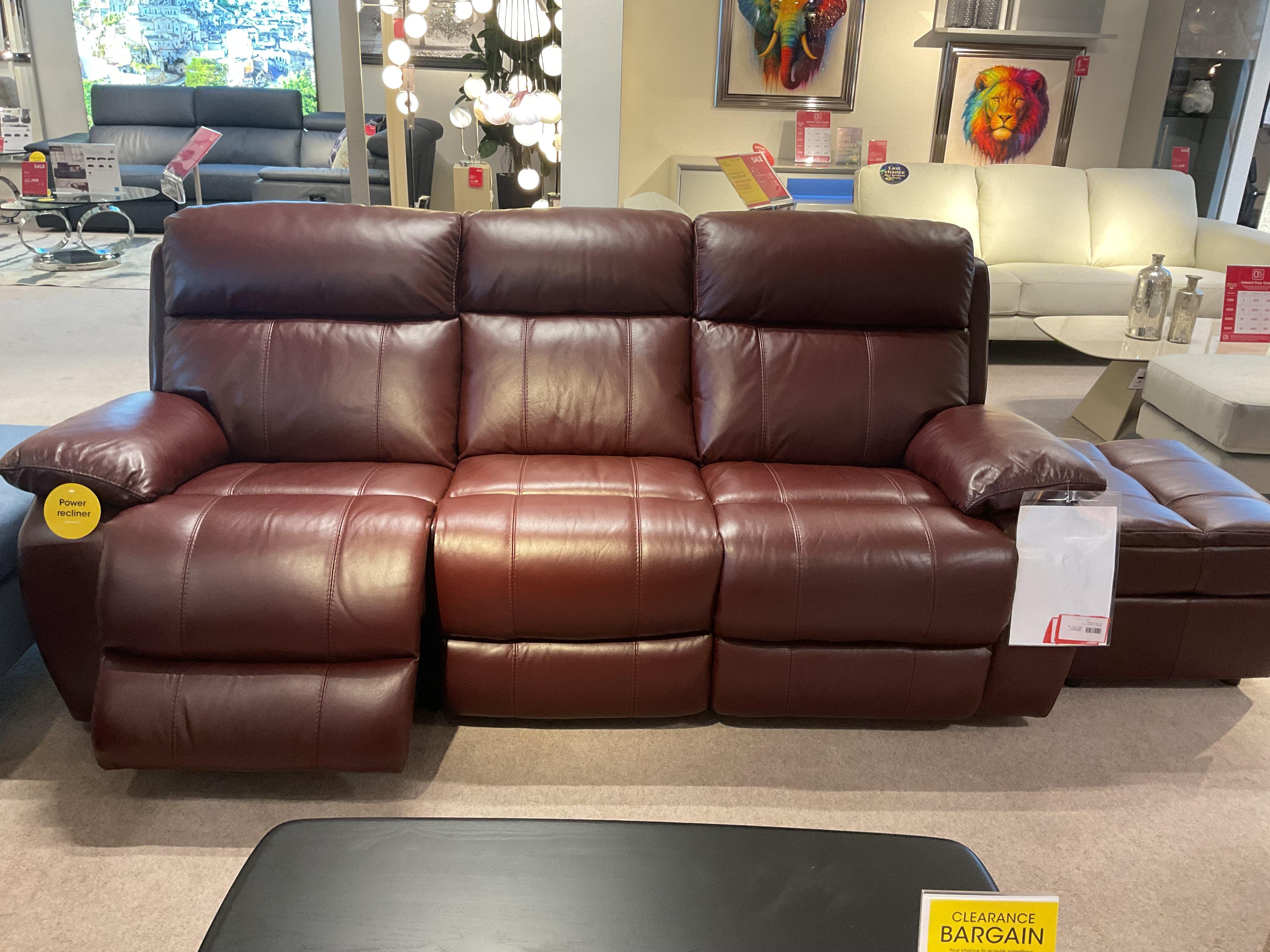 Moreno Power Recliner 3 Seater & Storage Stool in  on Furniture Village