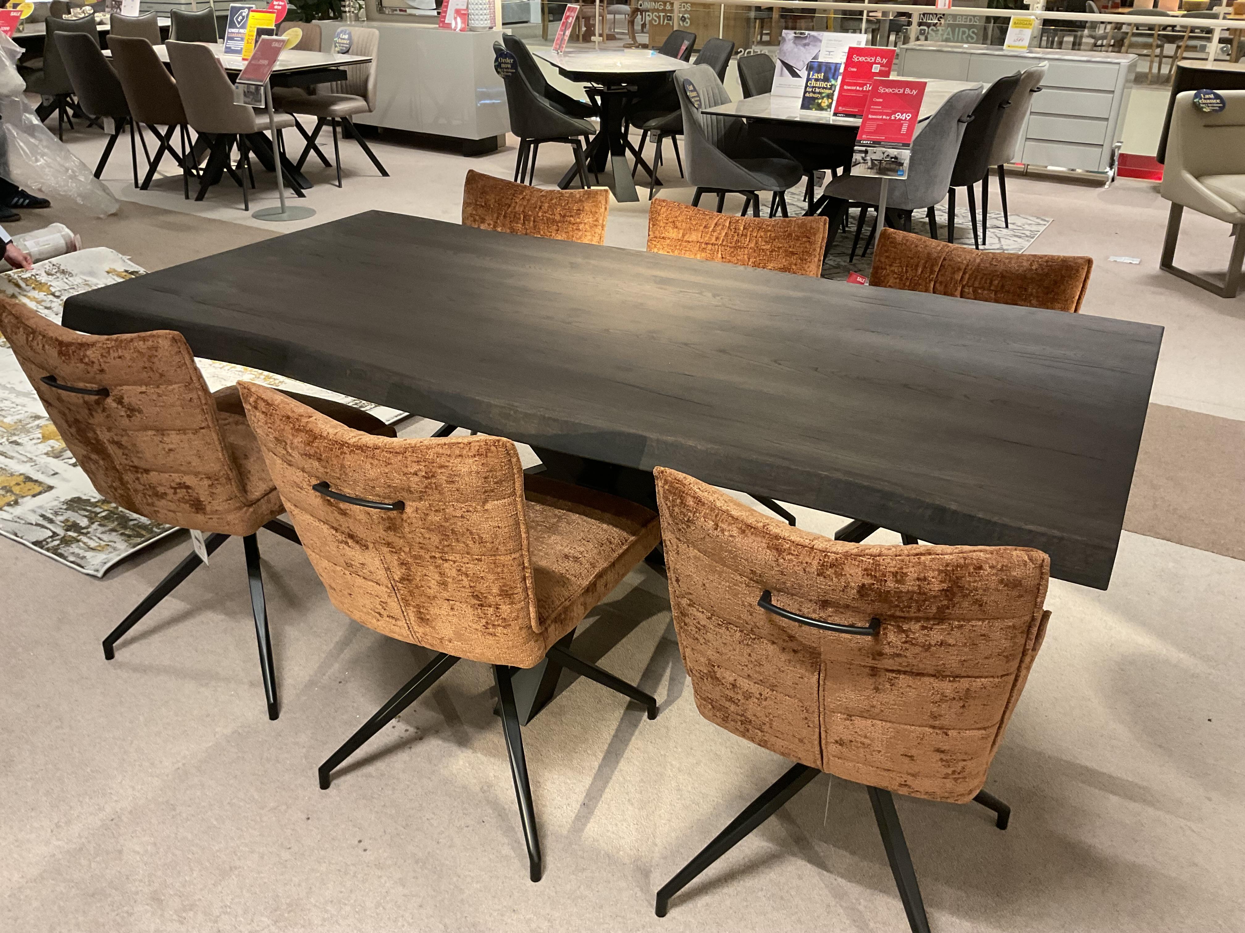 Njord 200 Table & 6 Saturn Chairs in  on Furniture Village