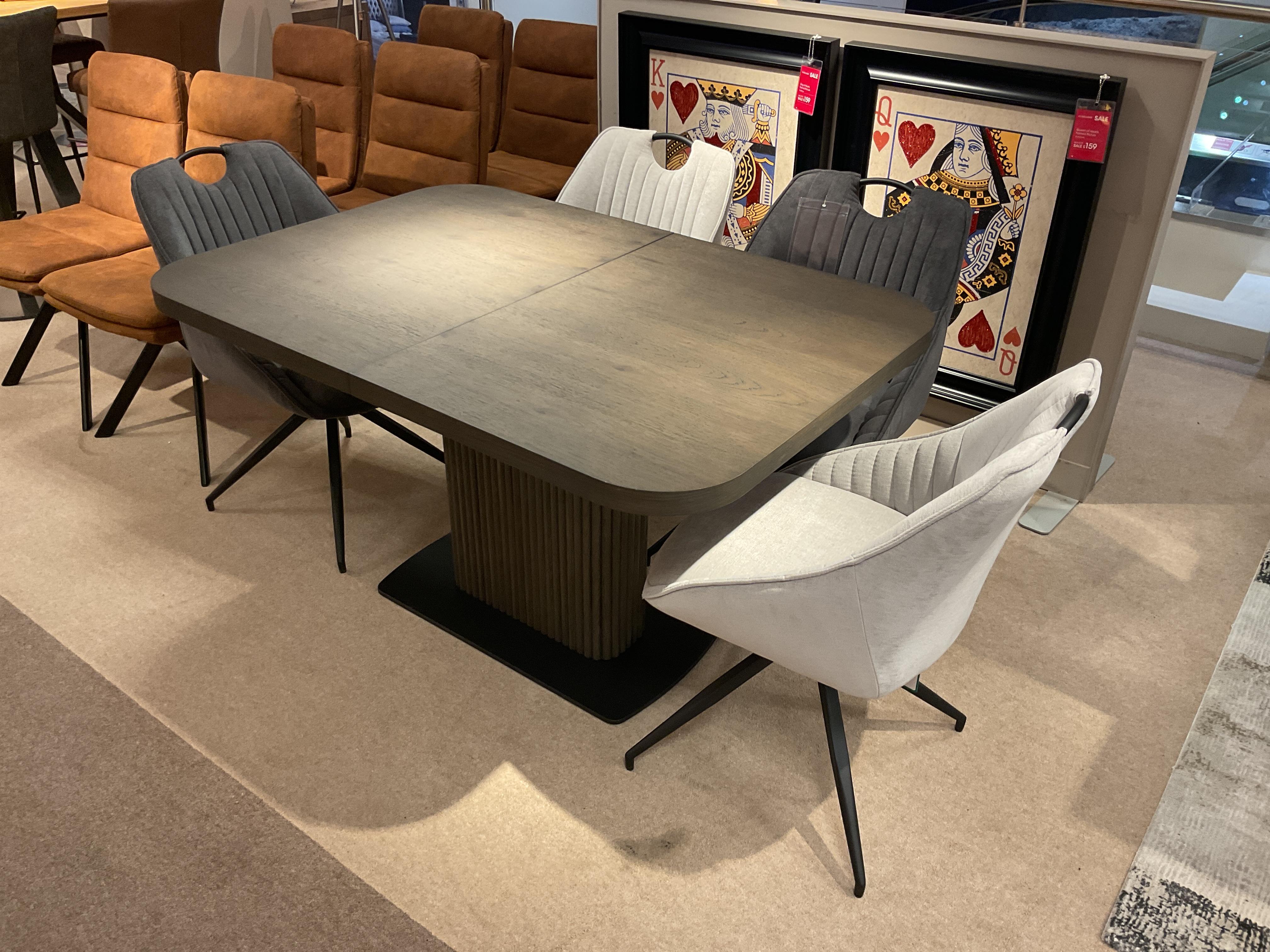 Jai 130-170cm extending table & 4 chairs in  on Furniture Village