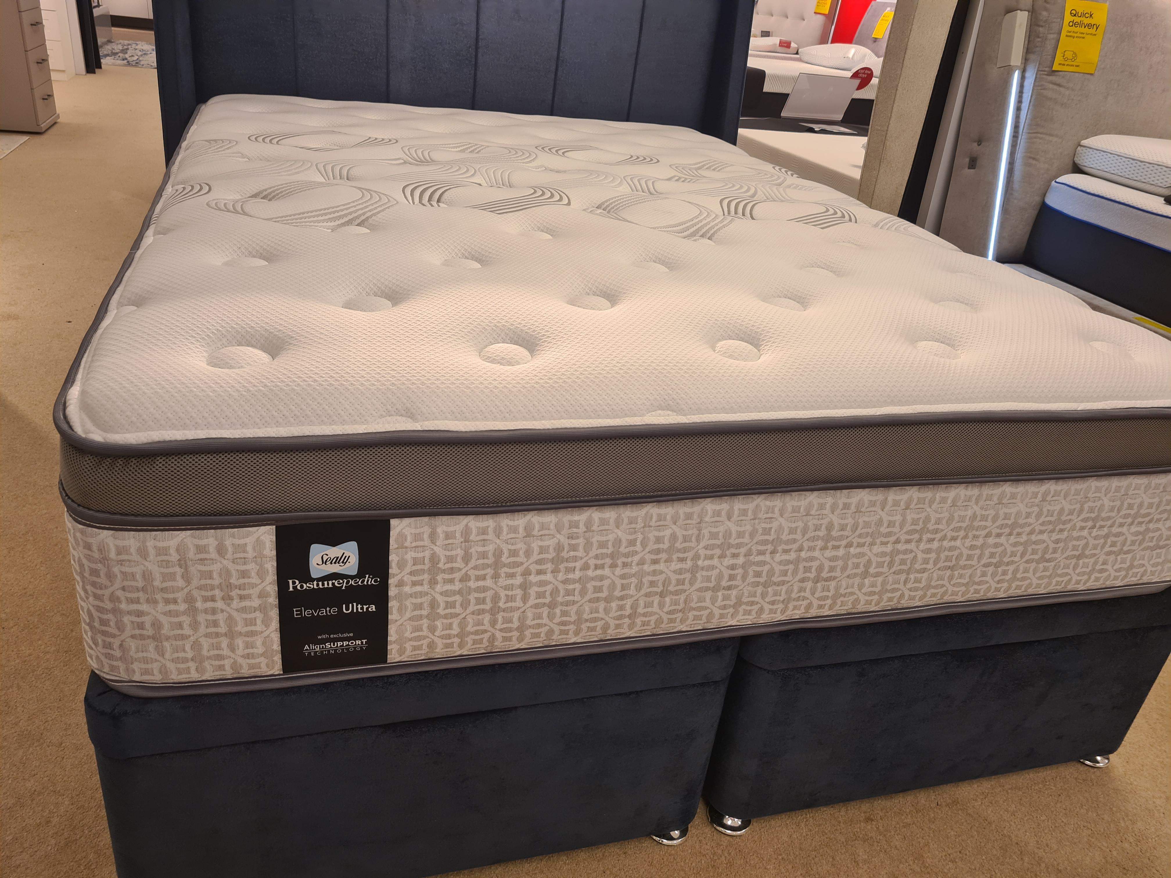 Sealy 5'0 Elevate Ultra Supreme with Ottoman Base and Headboard in  on Furniture Village